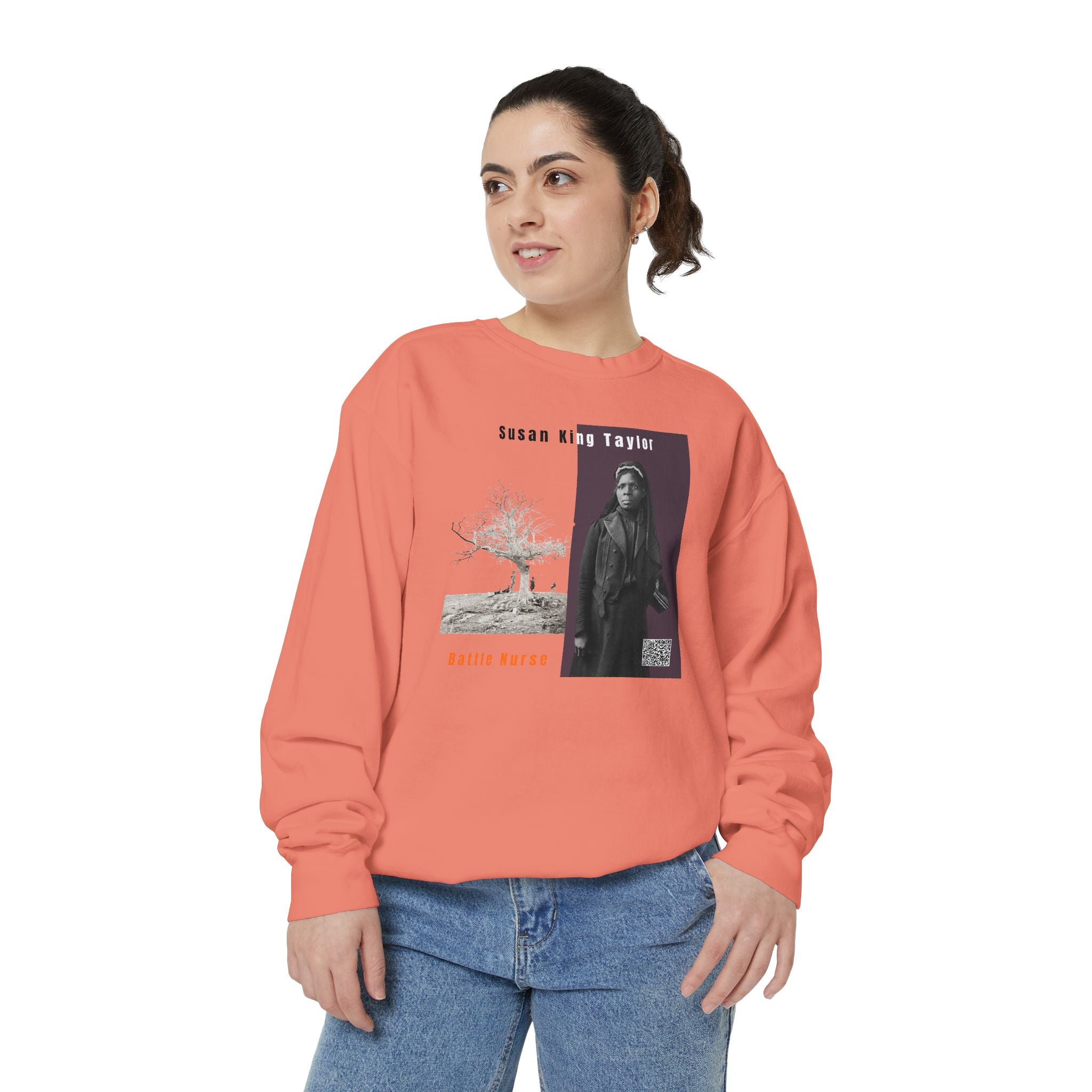 Susie King Taylor: Unisex Garment-Dyed Sweatshirt