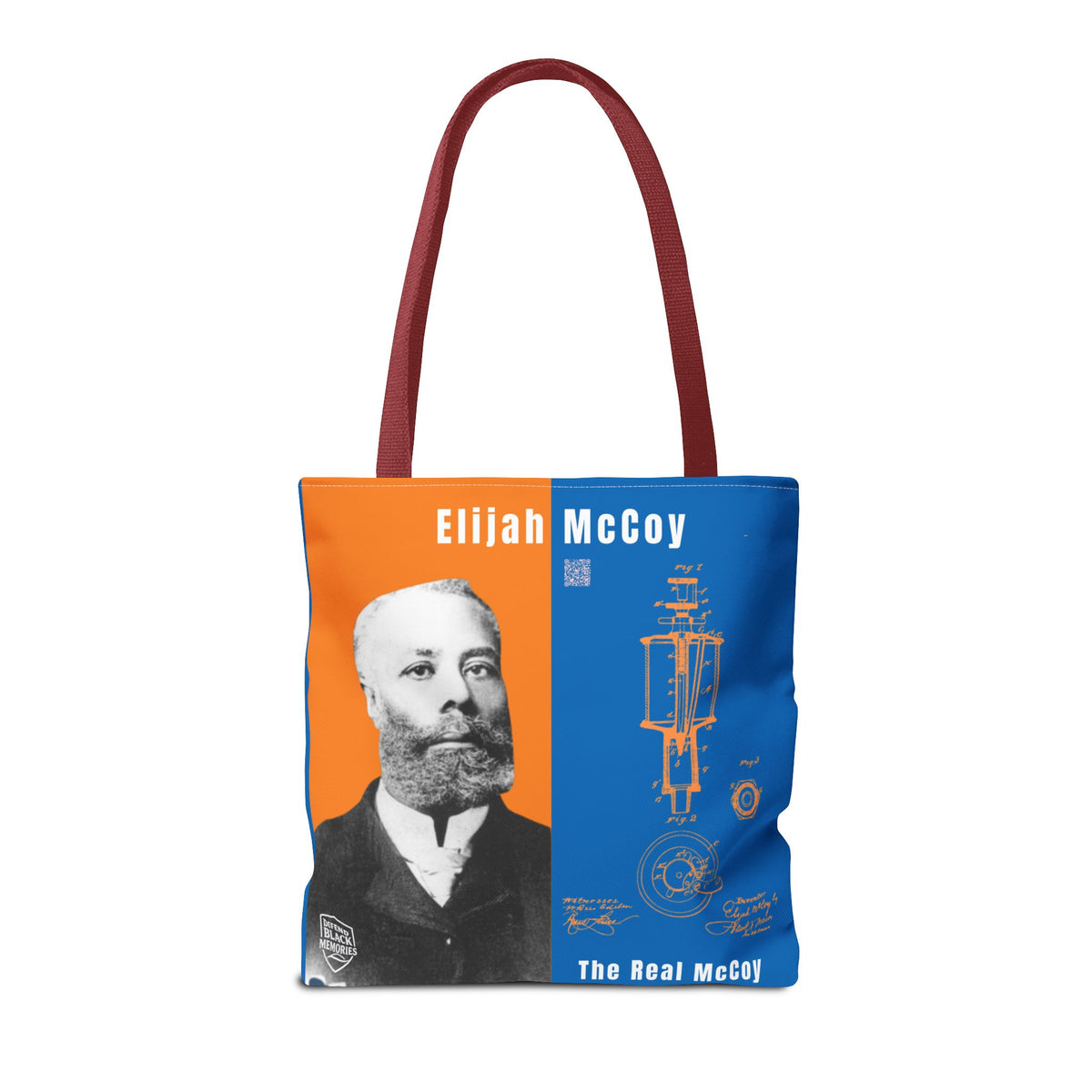 Elijah McCoy 'The Real McCoy' Tote Bag — Inspirational History Tribute (White)