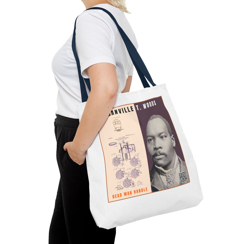 Granville T. Woods Historical Portrait Tote Bag (White)