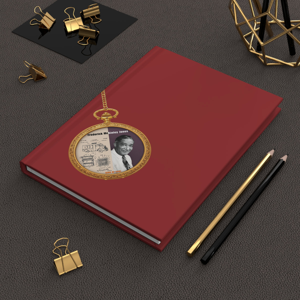 Frederick McKinley Jones Hardcover Journal Matte (Burgundy)