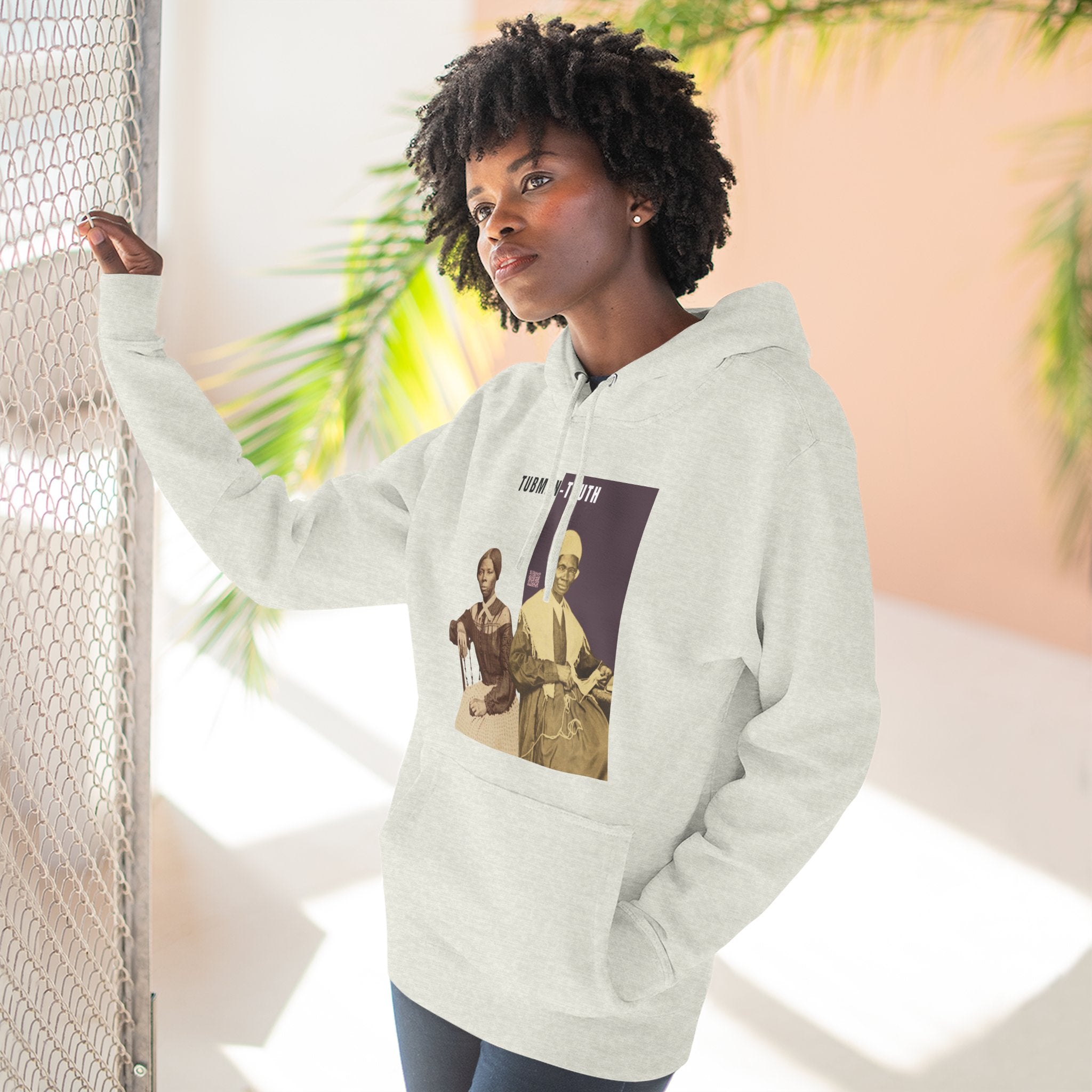 Tubman-Truth Three-panel, Historical Portrait Hoodie