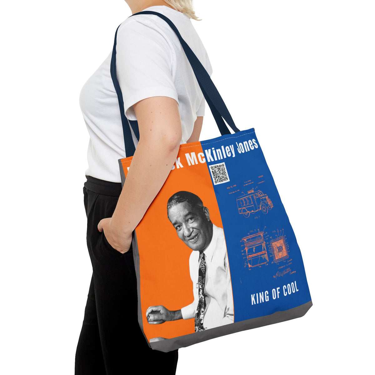 Frederick McKinley Jones, Historical Portrait Tote Bag (Black)