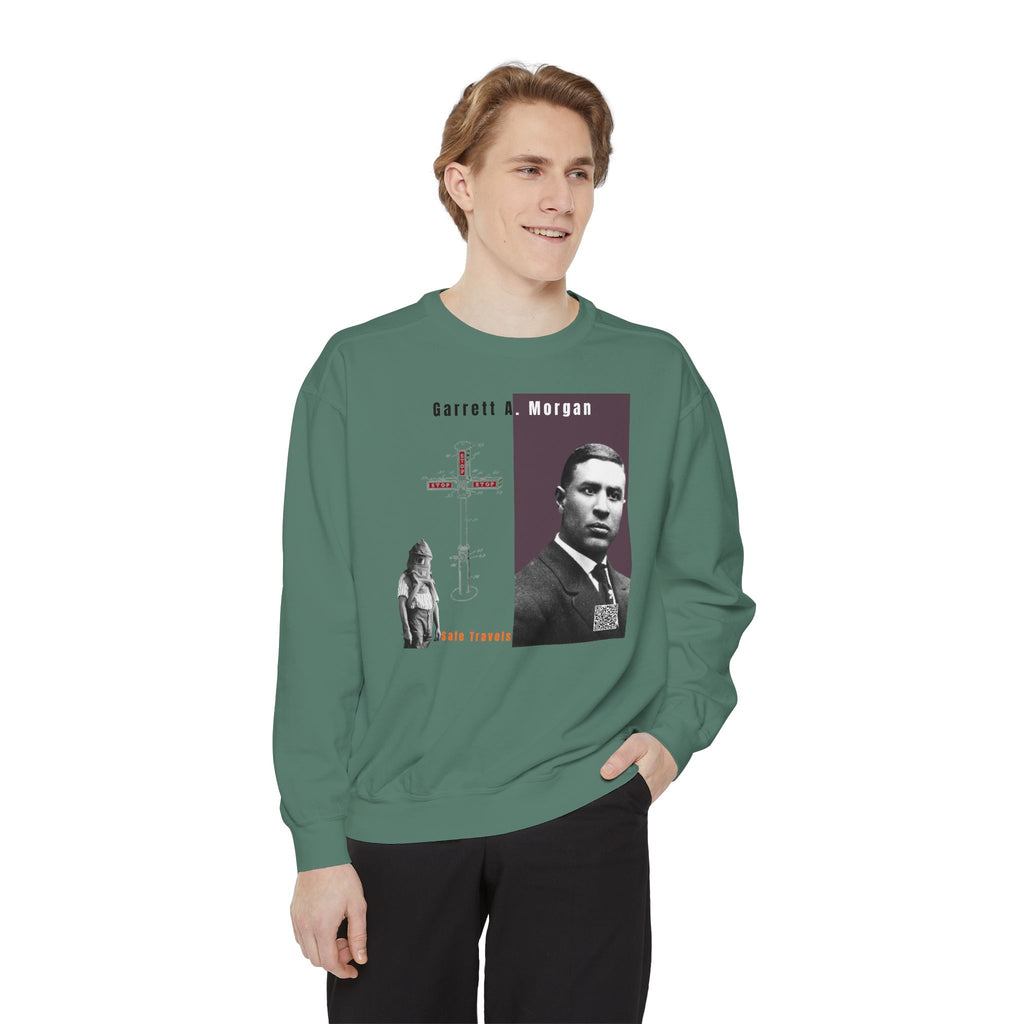 Defend Black Memories: Garrett A. Morgan Unisex Garment-Dyed Sweatshirt