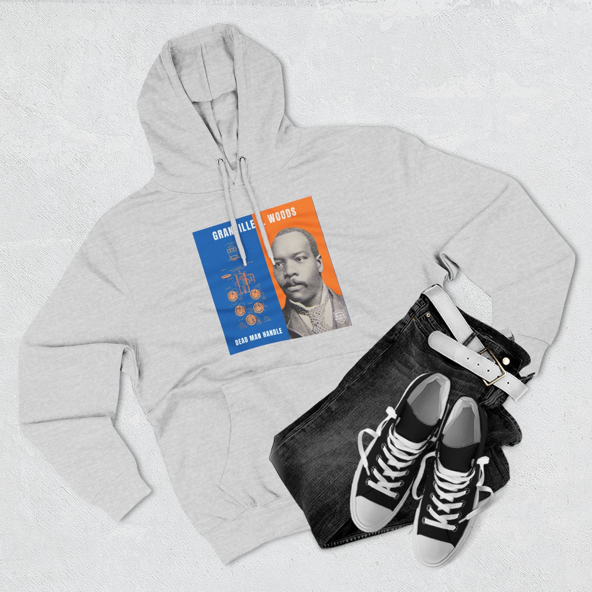 Granville T. Woods, Three-panel Historical Portrait Hoodie (City Champs)