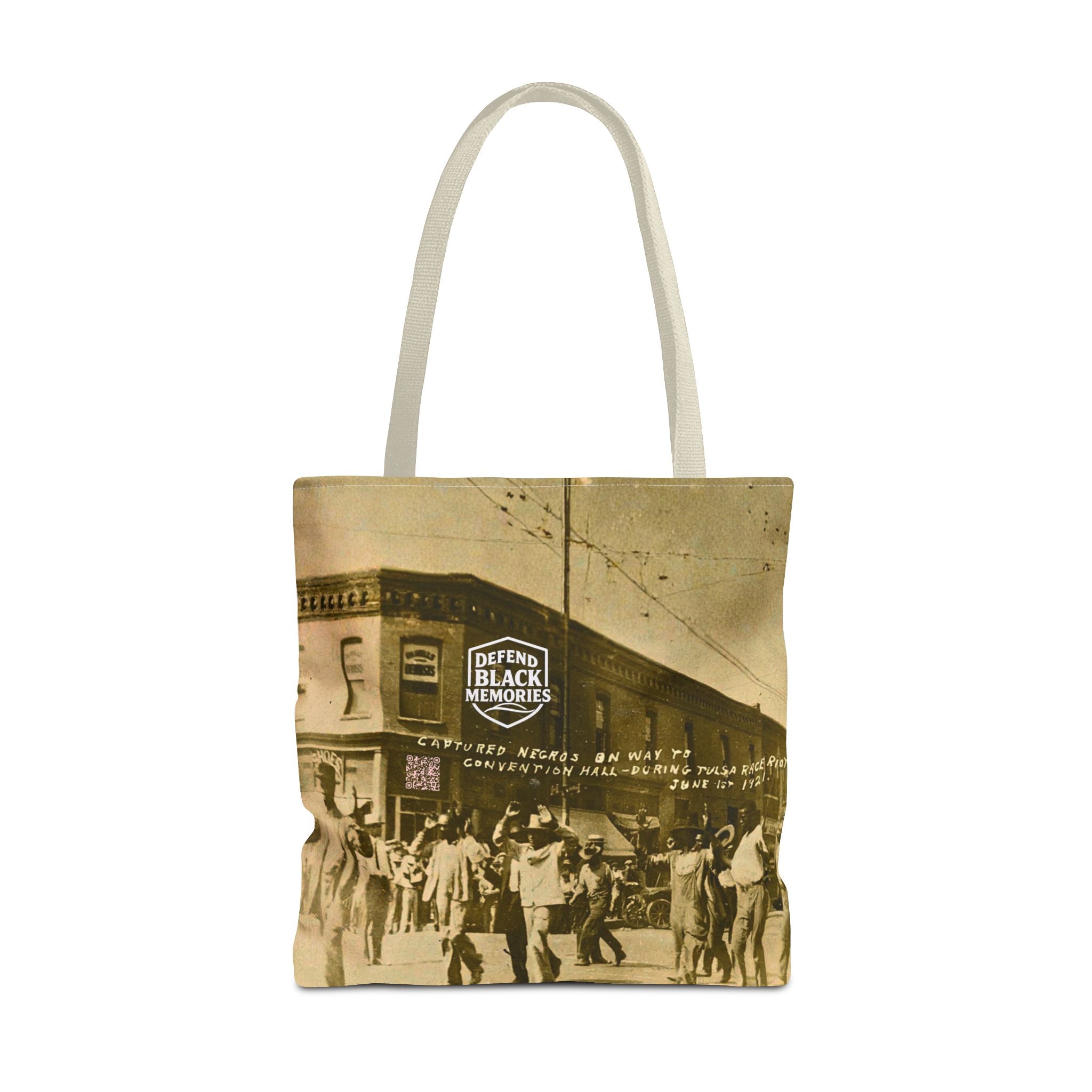 Tulsa Massacre 'Hands Up" Tote Bag (White)