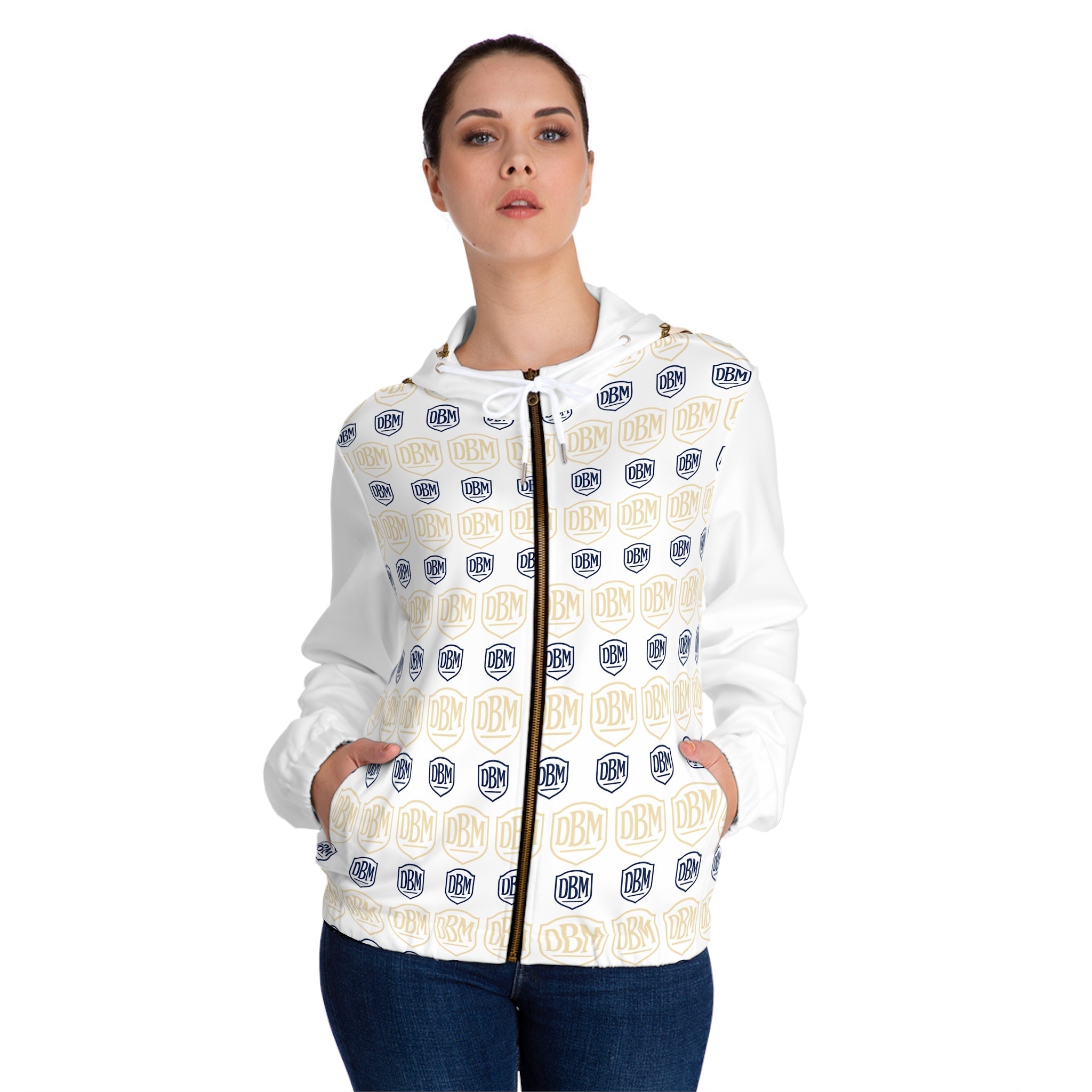 Tubman-Truth, Women's Full-Zip Hoodie w/AOP Back Graphic,