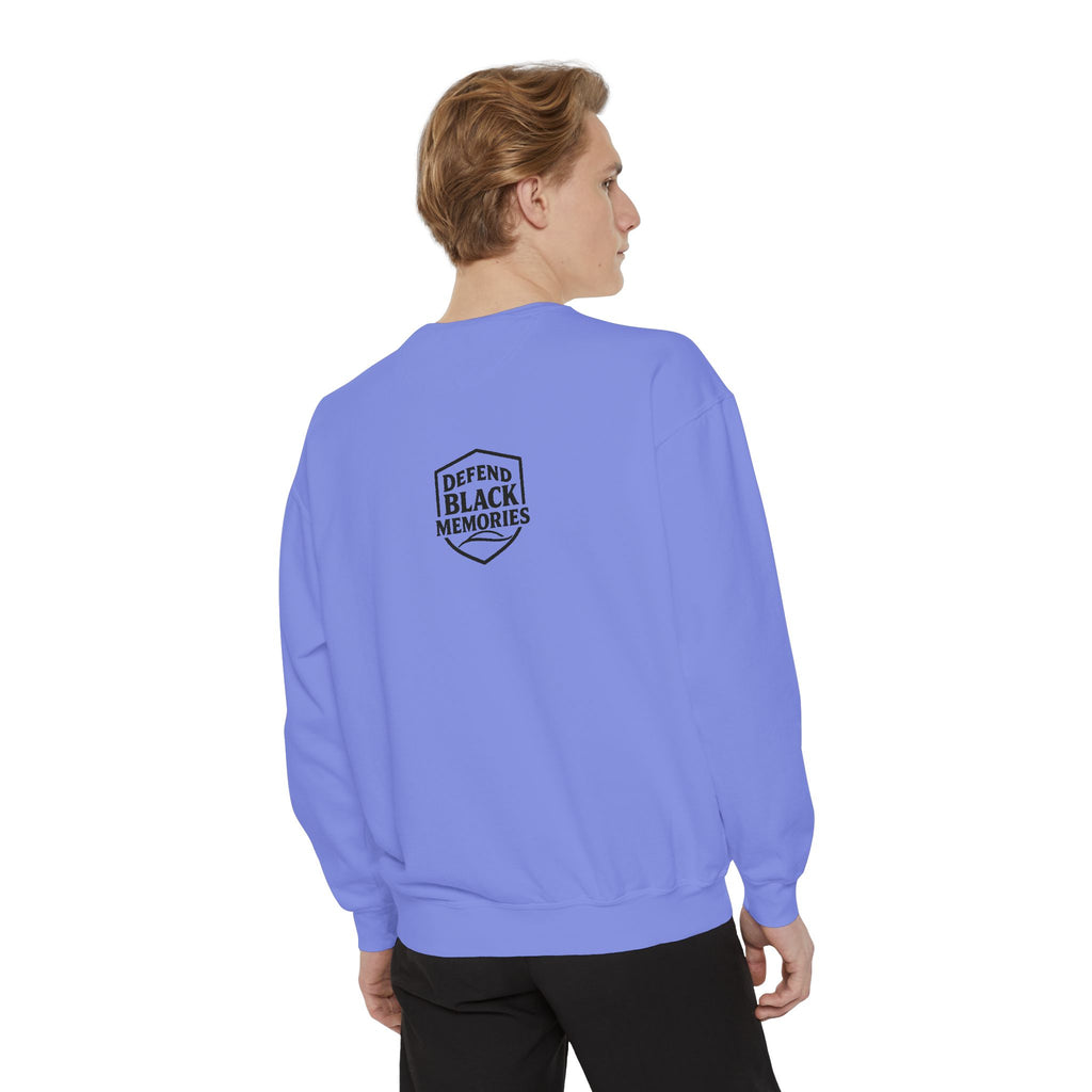 Defend Black Memories: Garrett A. Morgan Unisex Garment-Dyed Sweatshirt