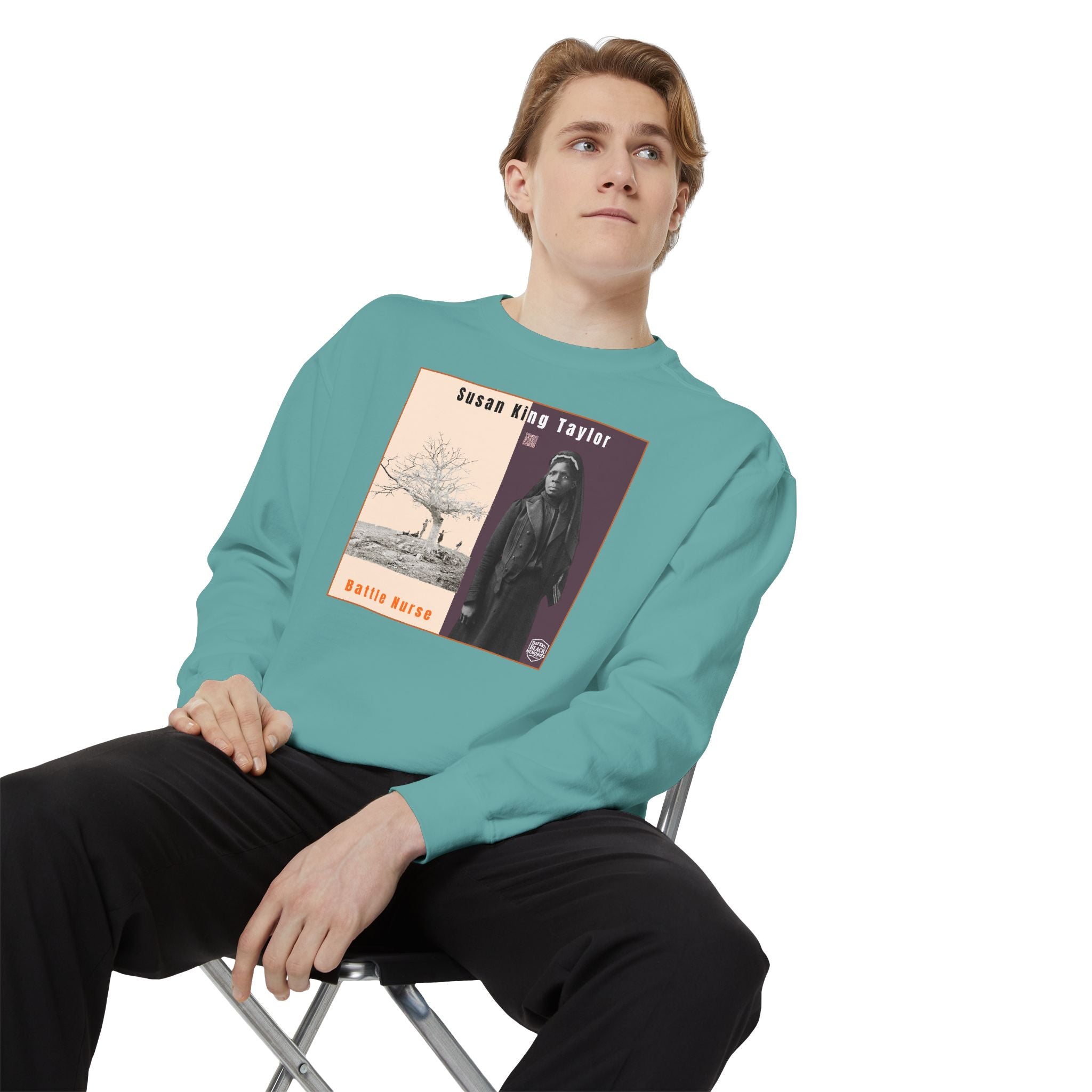 Susie King Taylor: Unisex Garment-Dyed Sweatshirt (City Champs)