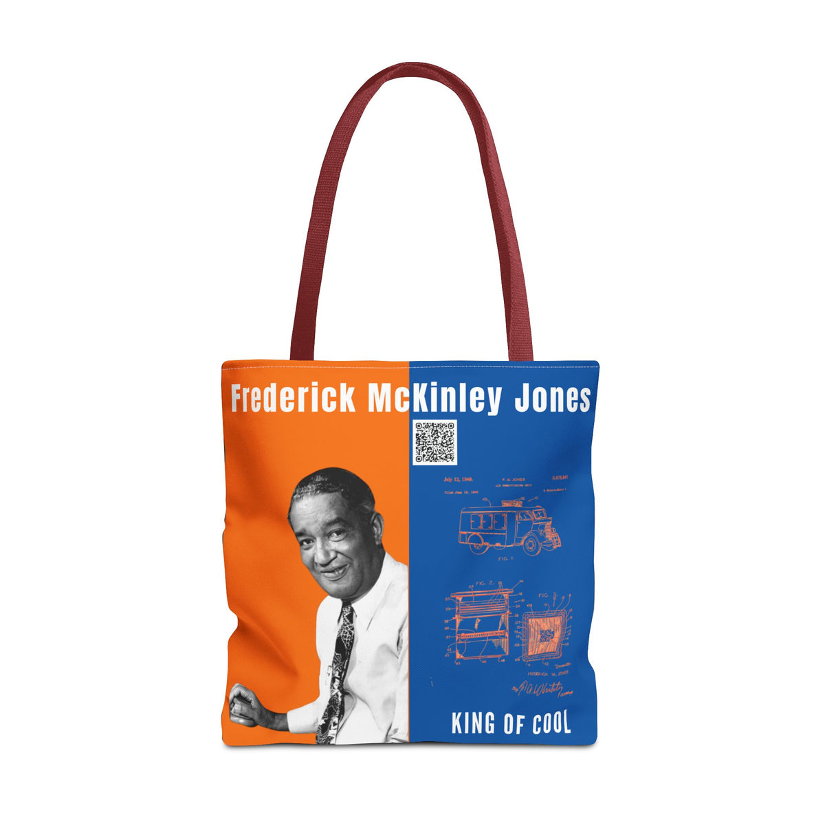 Frederick McKinley Jones, Historical Portrait Tote Bag (Black)