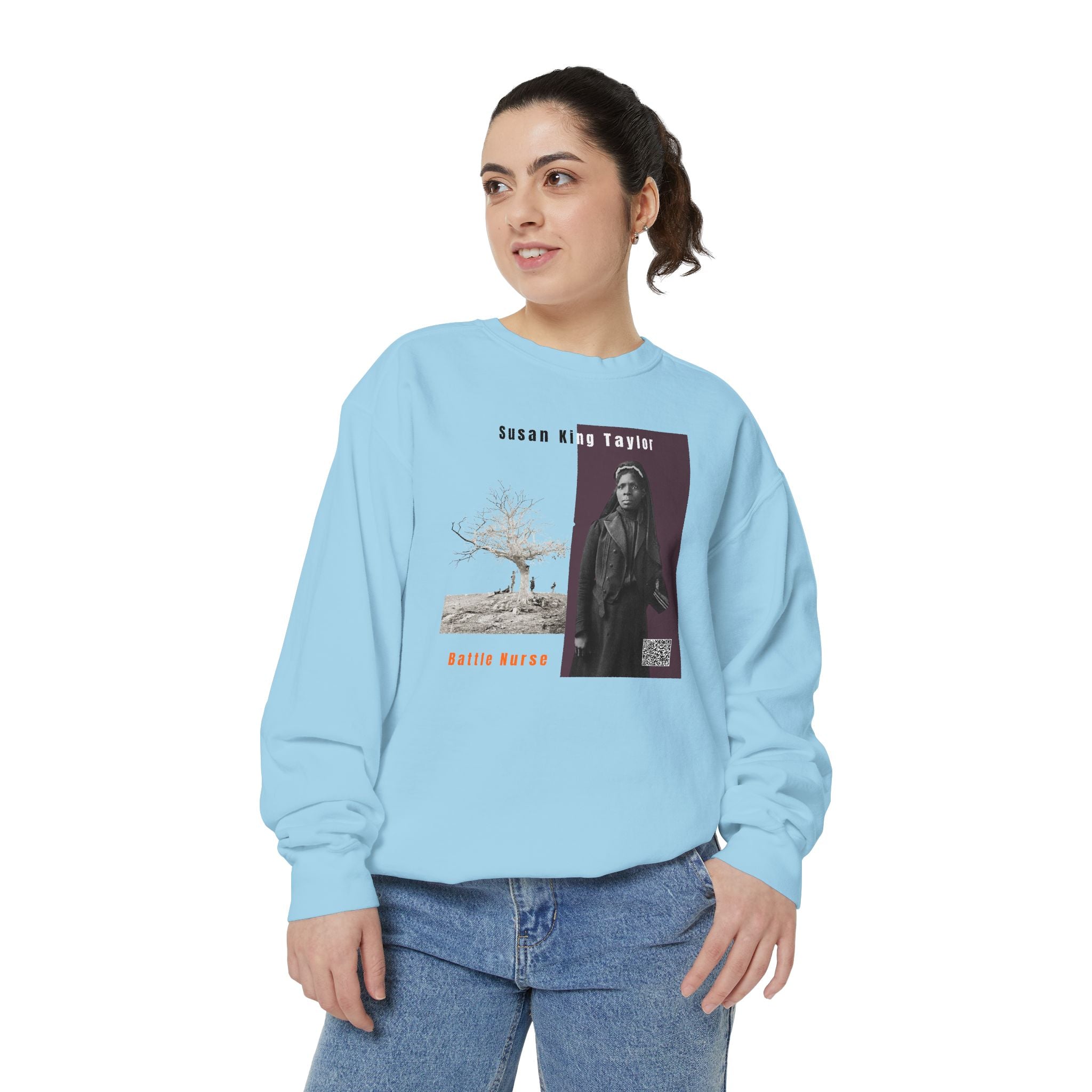Susie King Taylor: Unisex Garment-Dyed Sweatshirt