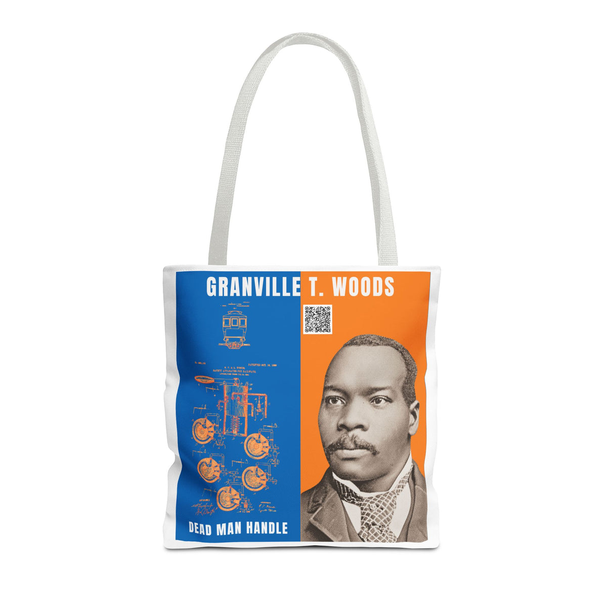 Granville T. Woods Historical Portrait Tote Bag - White (City Champs)