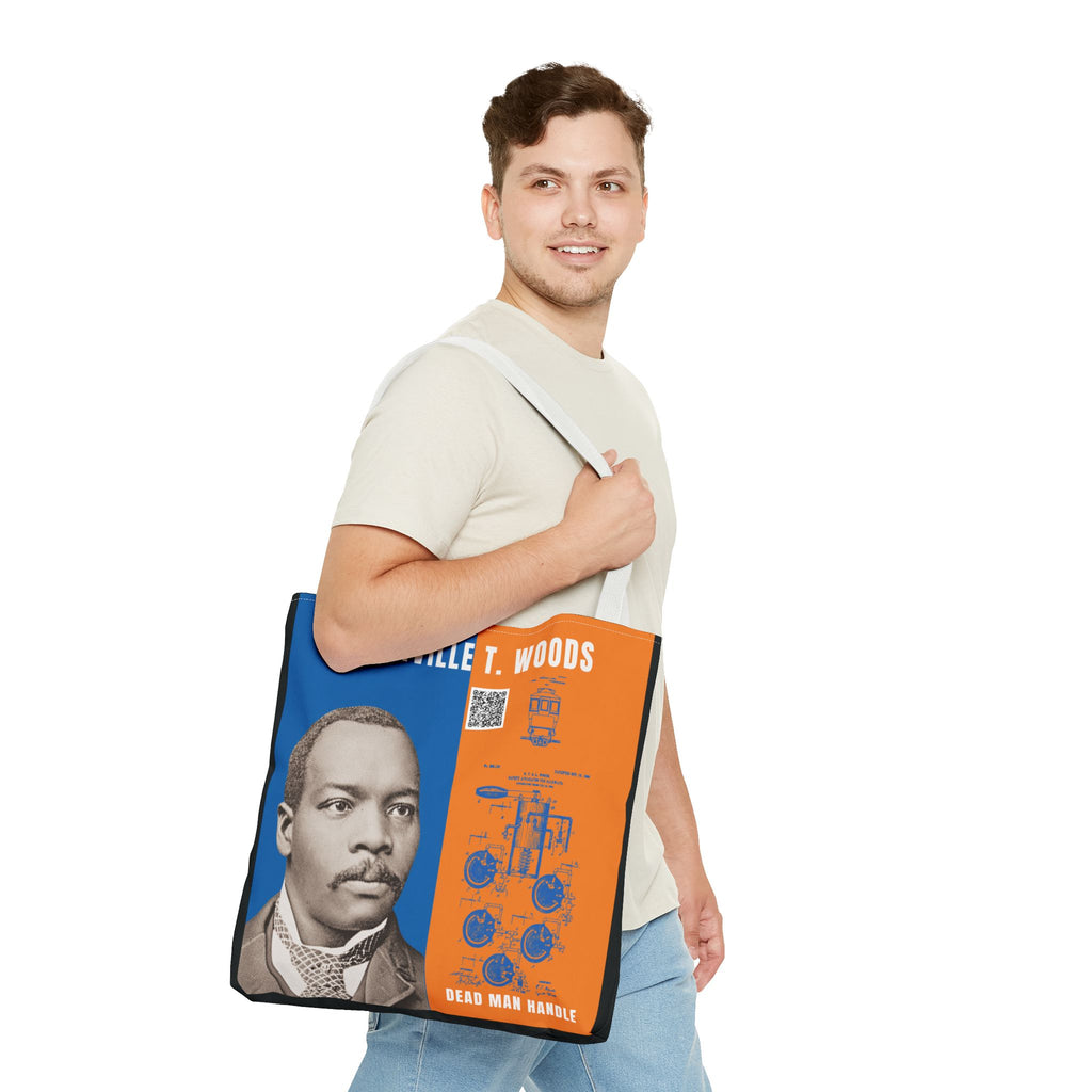 Granville T. Woods Historical Portrait Tote Bag -Turquoise (City Champs)