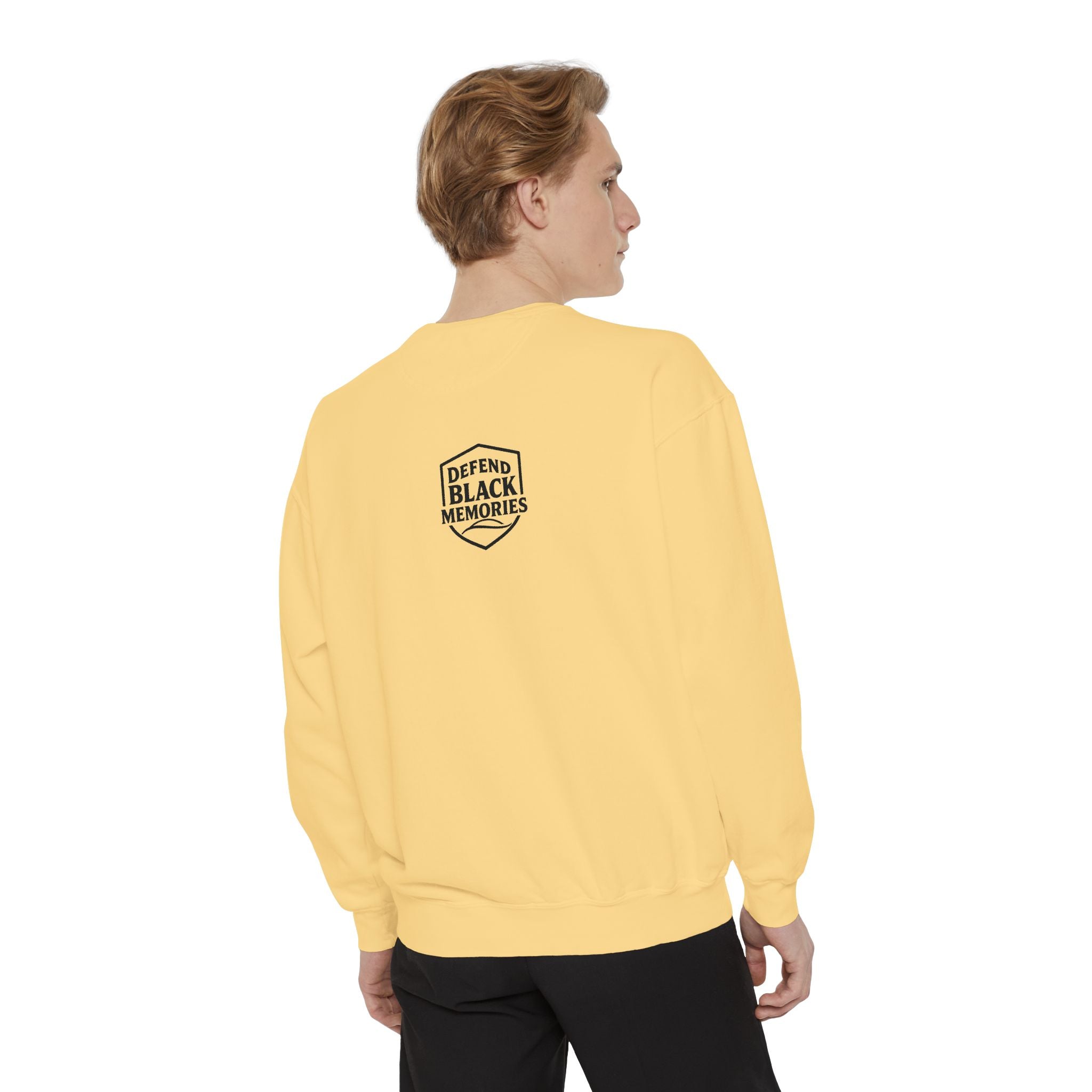 Defend Black Memories: Lewis Latimer Unisex Garment-Dyed Sweatshirt
