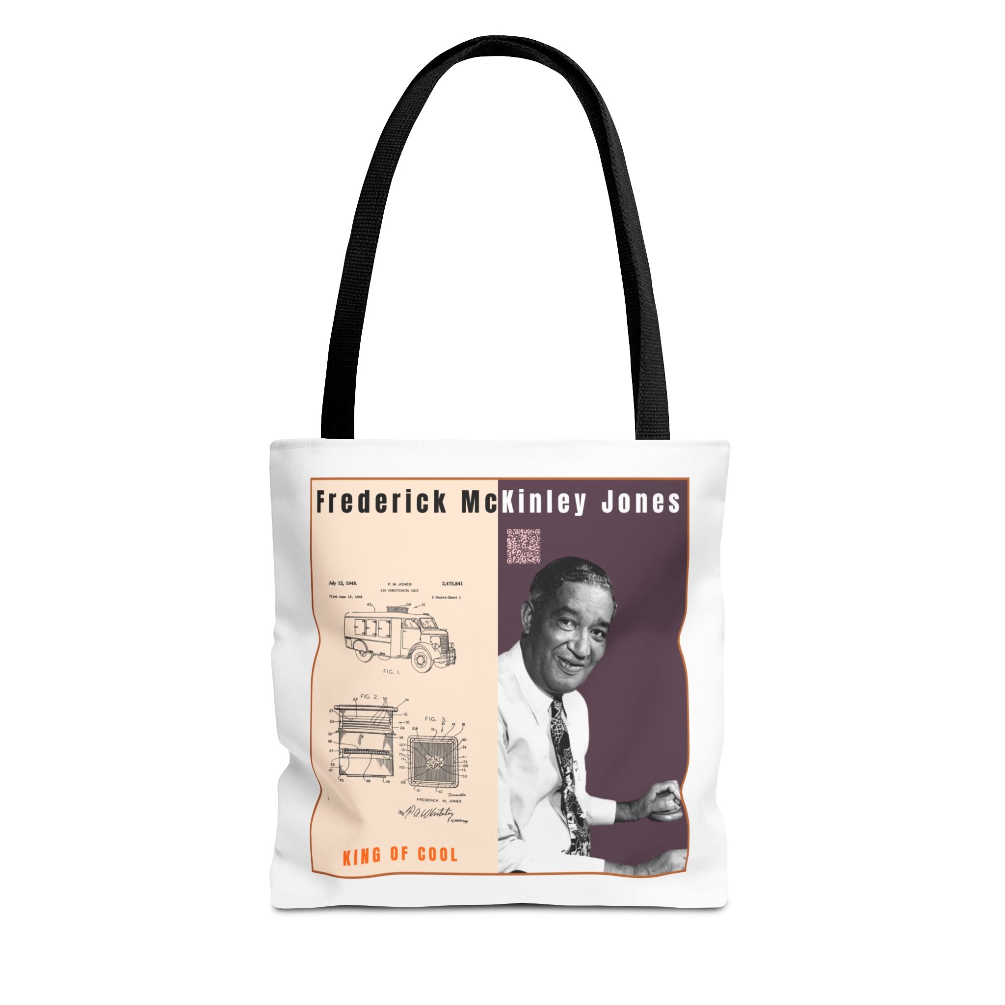 Frederick McKinley Jones, Historical Portrait Tote Bag (White)