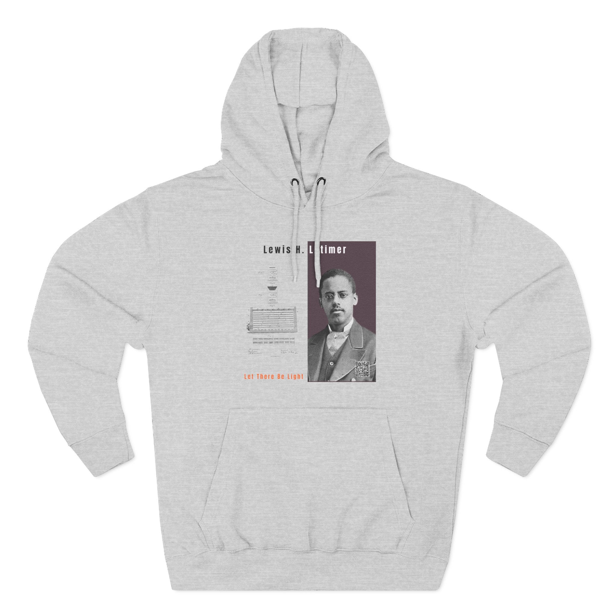 Defend Black Memories: Lewis H. Latimer Three-panel Historical Black Portrait Hoodie