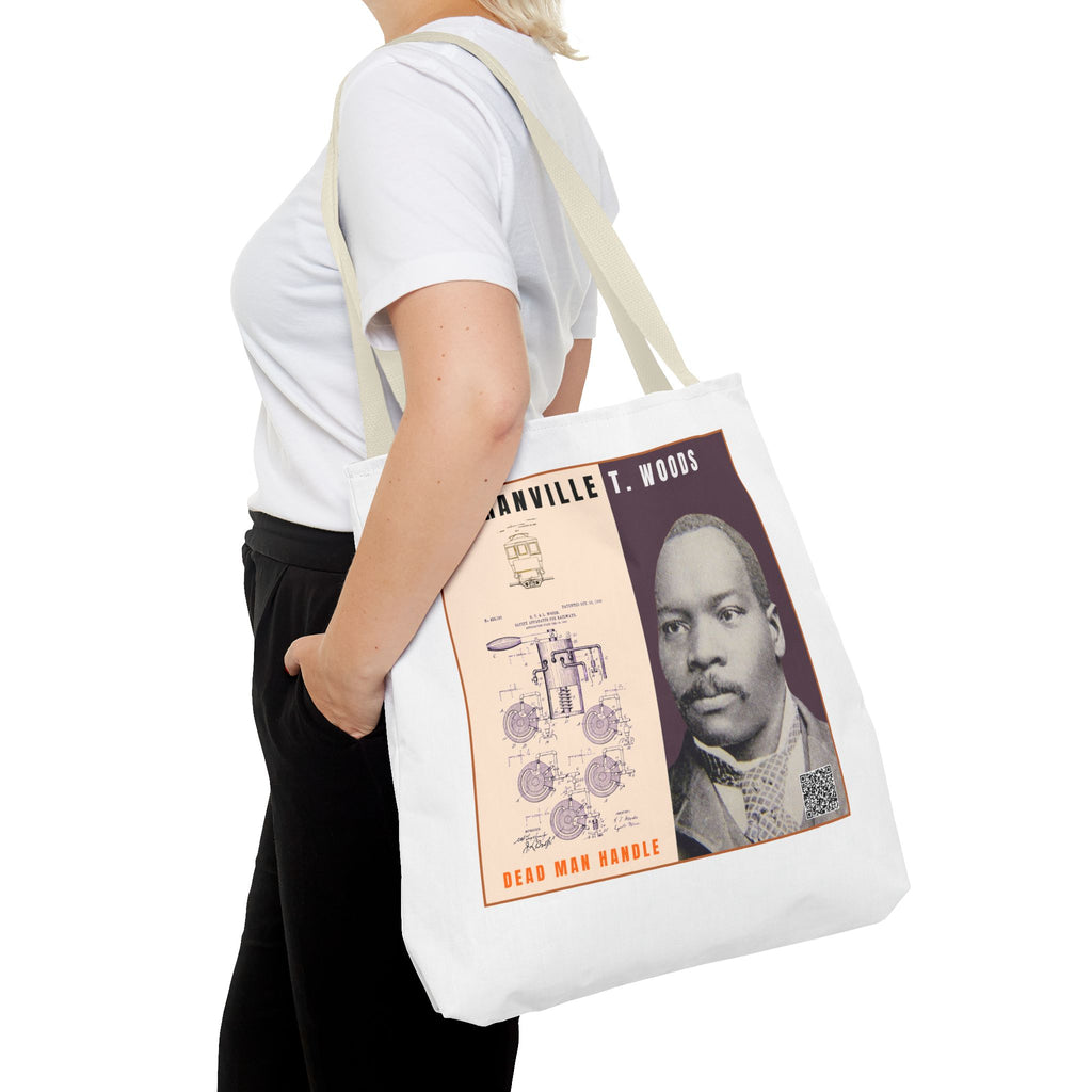 Granville T. Woods Historical Portrait Tote Bag (White)