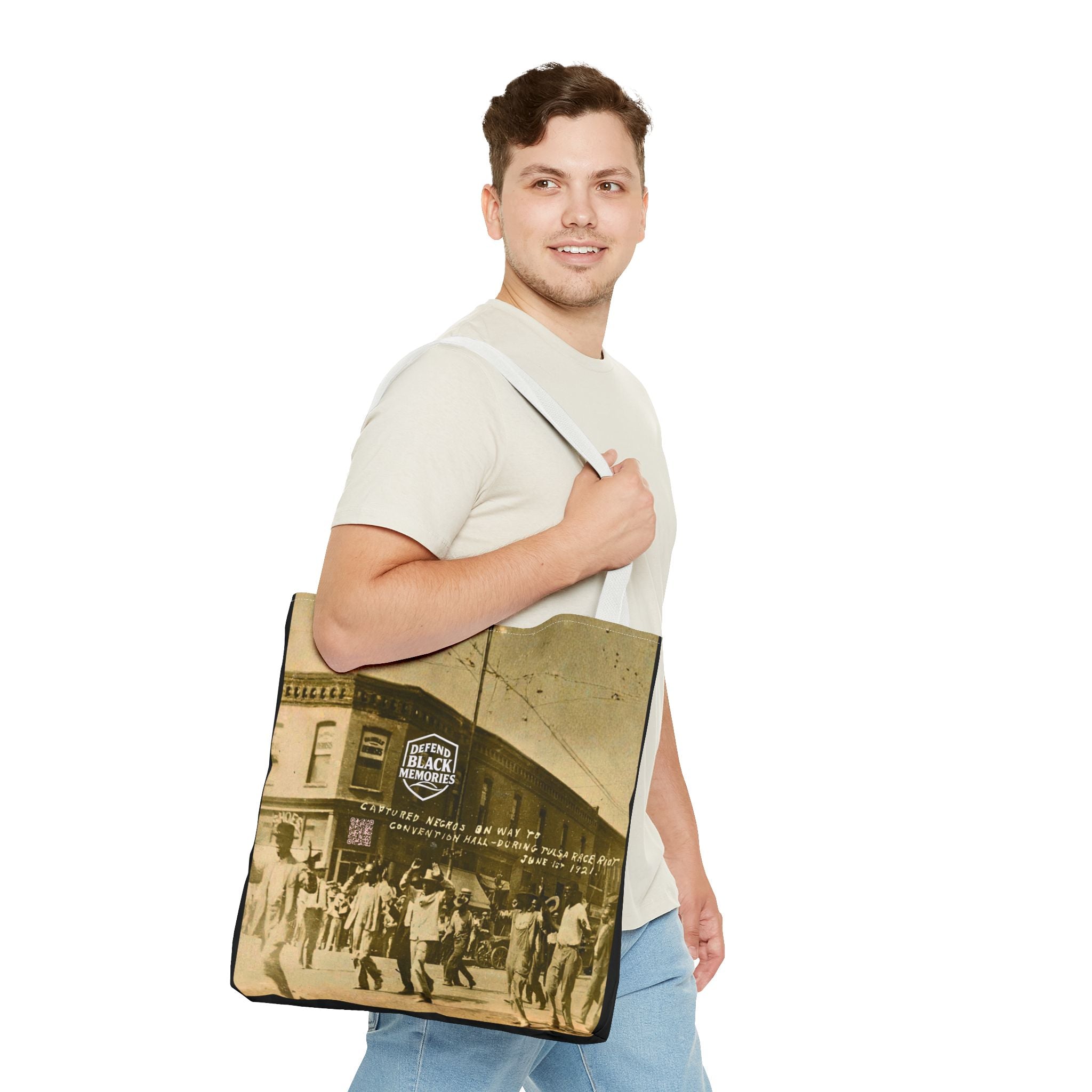 Tulsa Massacre "Hands Up" Tote Bag (Black)