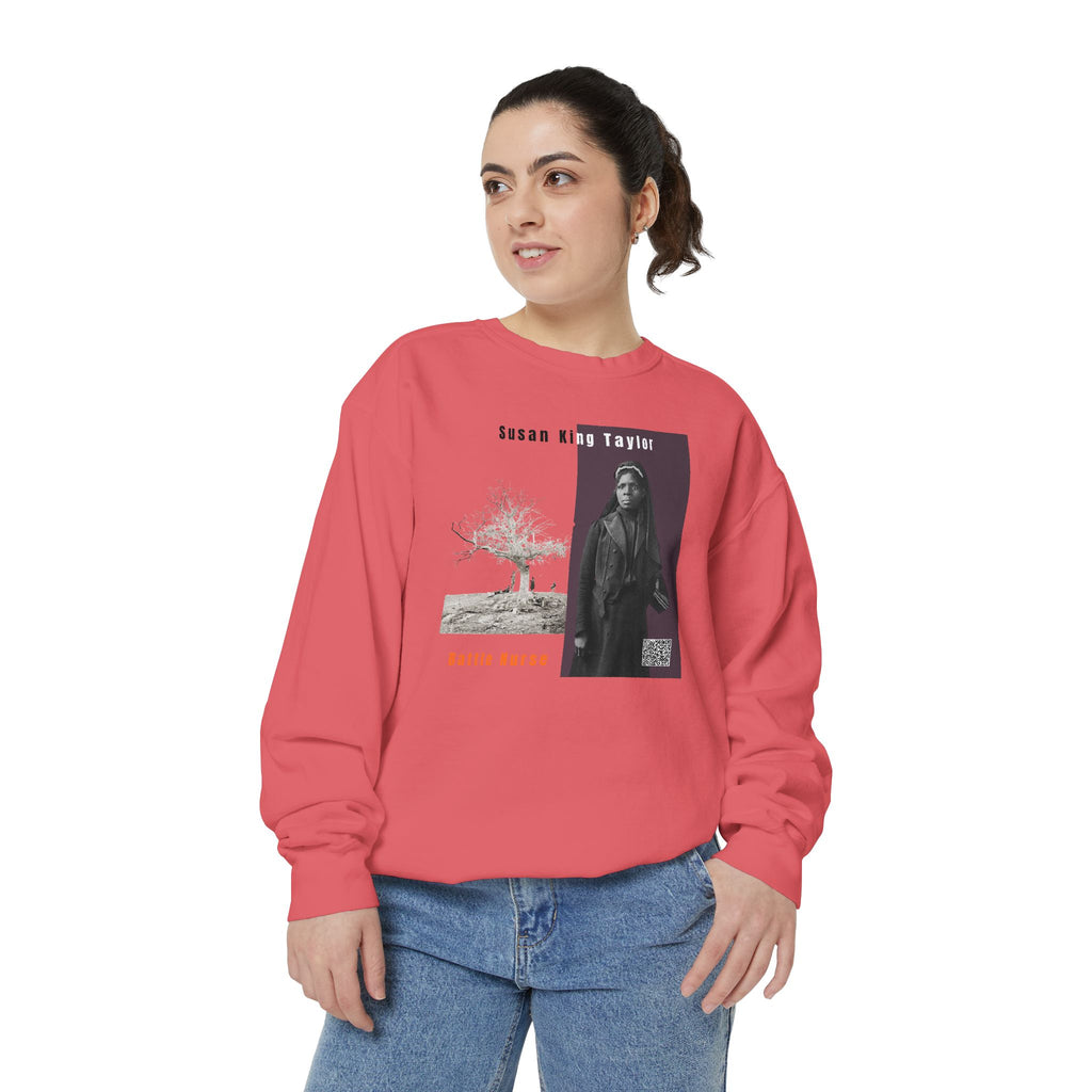 Susie King Taylor: Unisex Garment-Dyed Sweatshirt