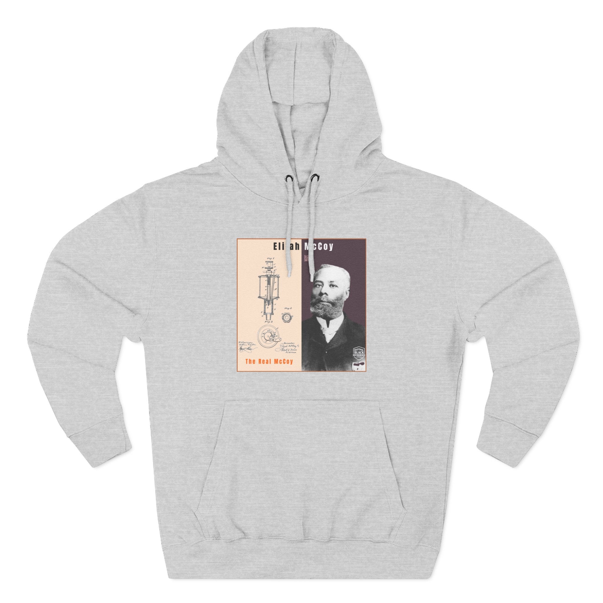 Elijah McCoy Three-Panel Design Hoodie-Historic Black Portrait Pullover (City Champs)