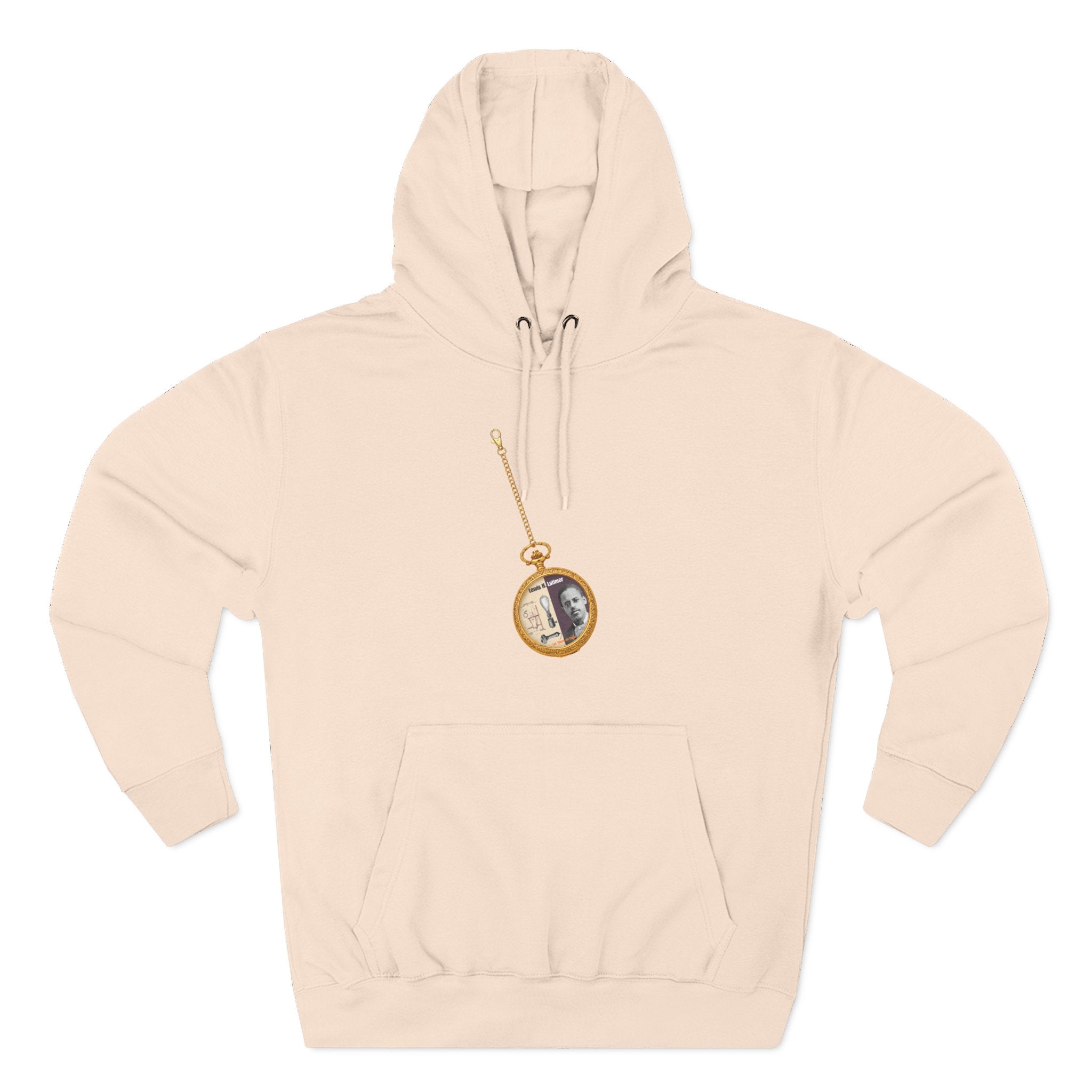 Lewis H Latimer Pocket Watch Three-Panel Fleece Hoodie