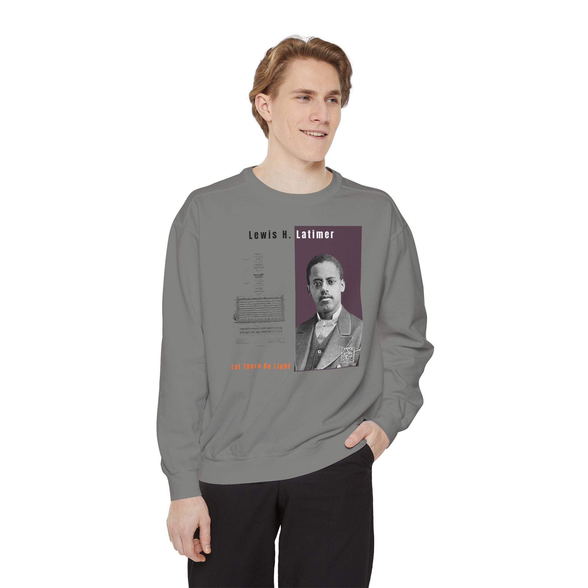 Defend Black Memories: Lewis Latimer Unisex Garment-Dyed Sweatshirt