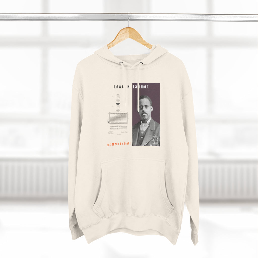Defend Black Memories: Lewis H. Latimer Three-panel Historical Black Portrait Hoodie