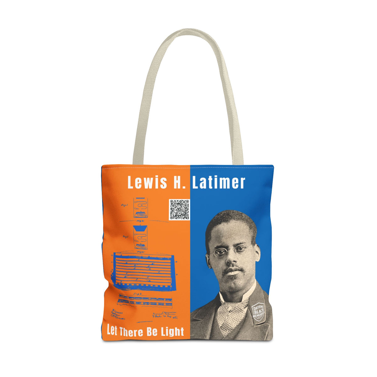 Lewis H. Latimer, Historical Portrait Tote Bag (Double Side City Champs Blue)