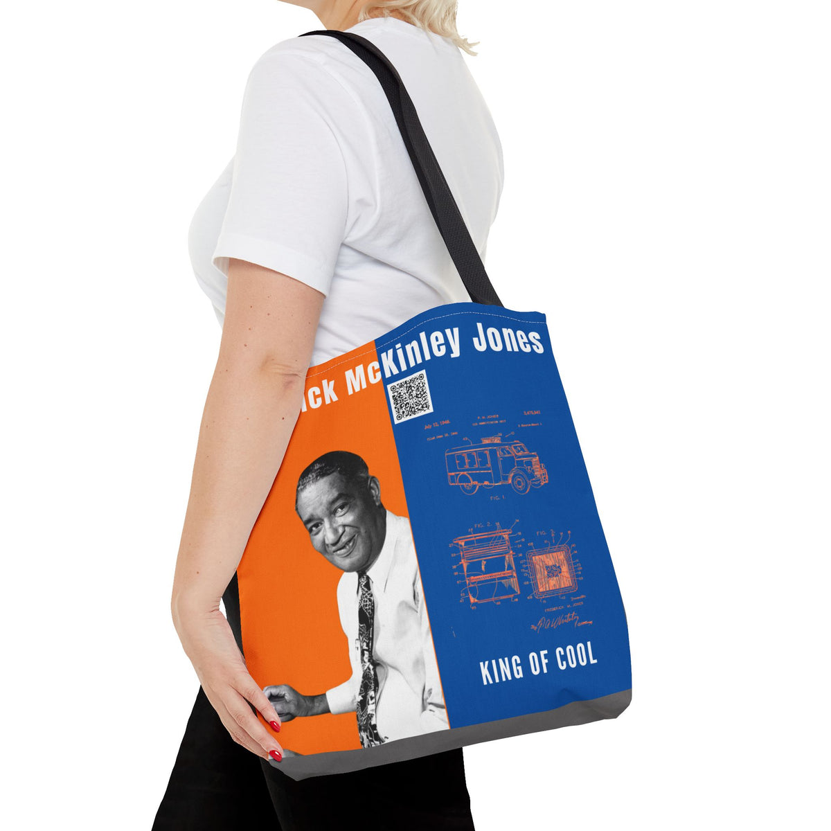 Frederick McKinley Jones, Historical Portrait Tote Bag (Black)
