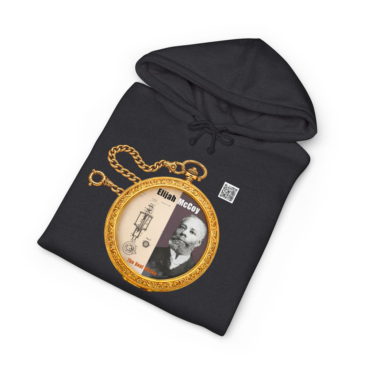 Elijah McCoy Historical Portrait Pocket Watch Hoodie