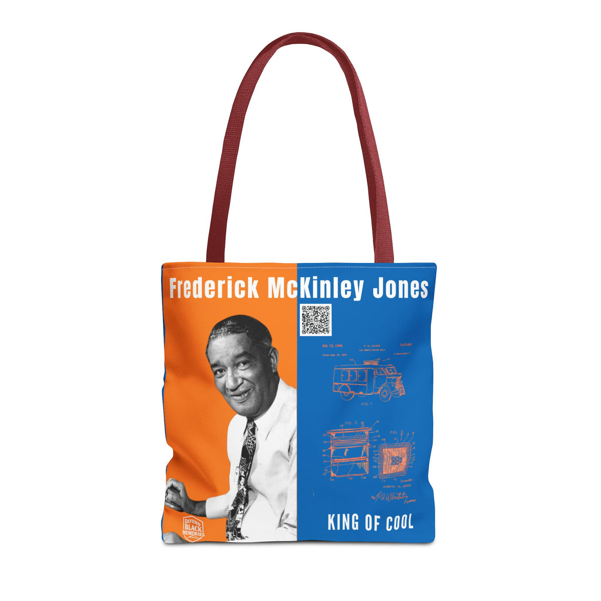 Frederick McKinley Jones, Historical Portrait Tote Bag (Double Side City Champs Blue)
