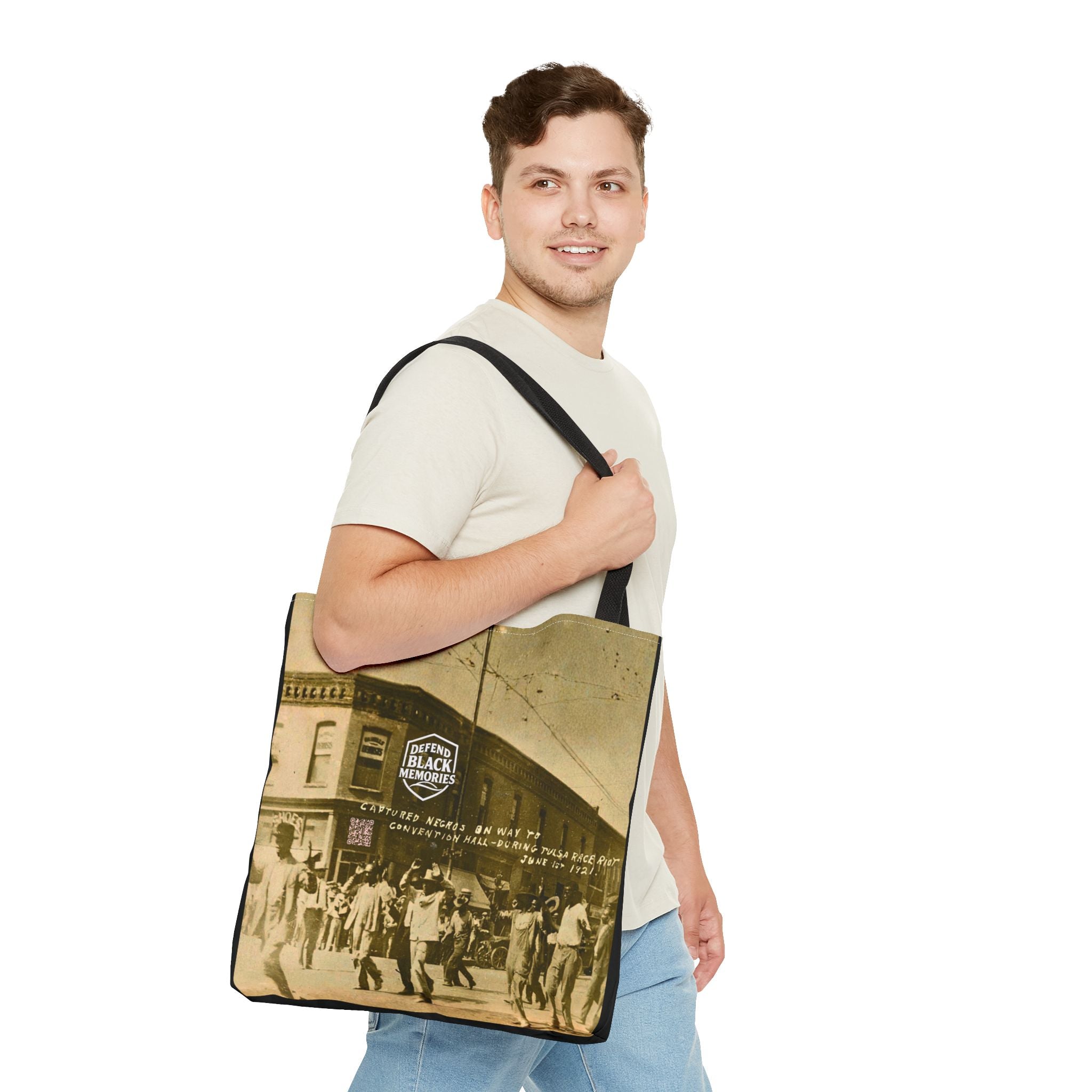 Tulsa Massacre "Hands Up" Tote Bag (Black)