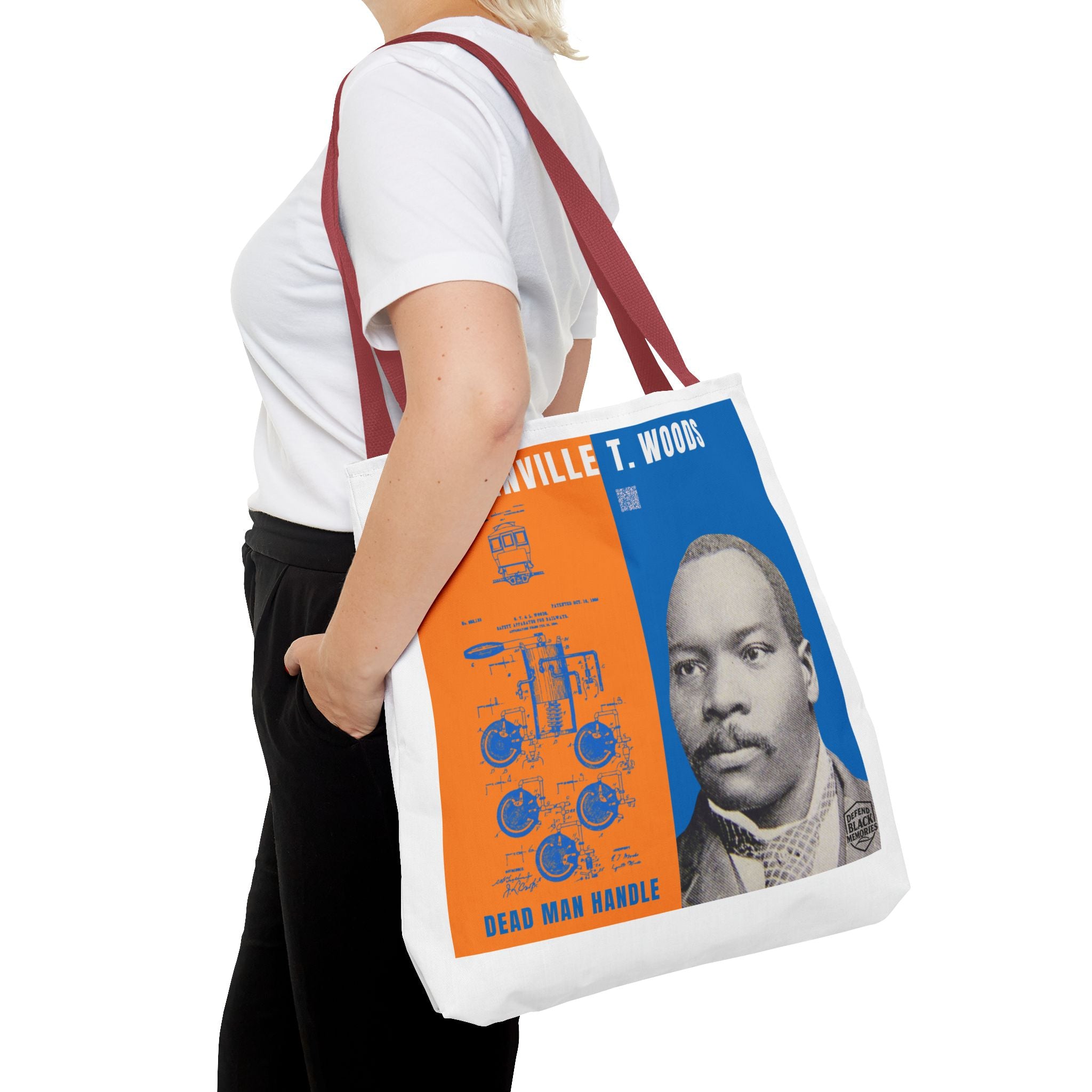 Granville T. Woods Historical Portrait Tote Bag - White (City Champs)
