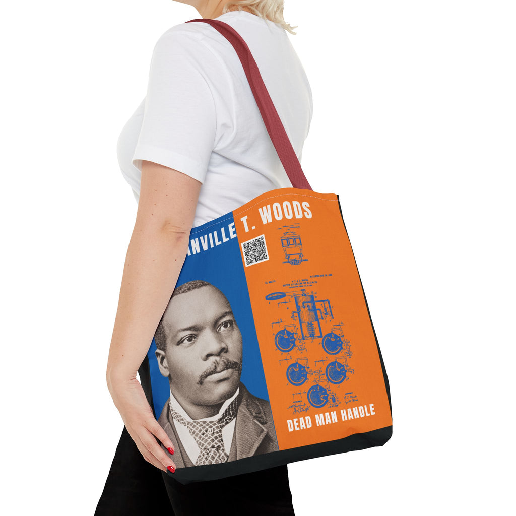 Granville T. Woods Historical Portrait Tote Bag -Turquoise (City Champs)
