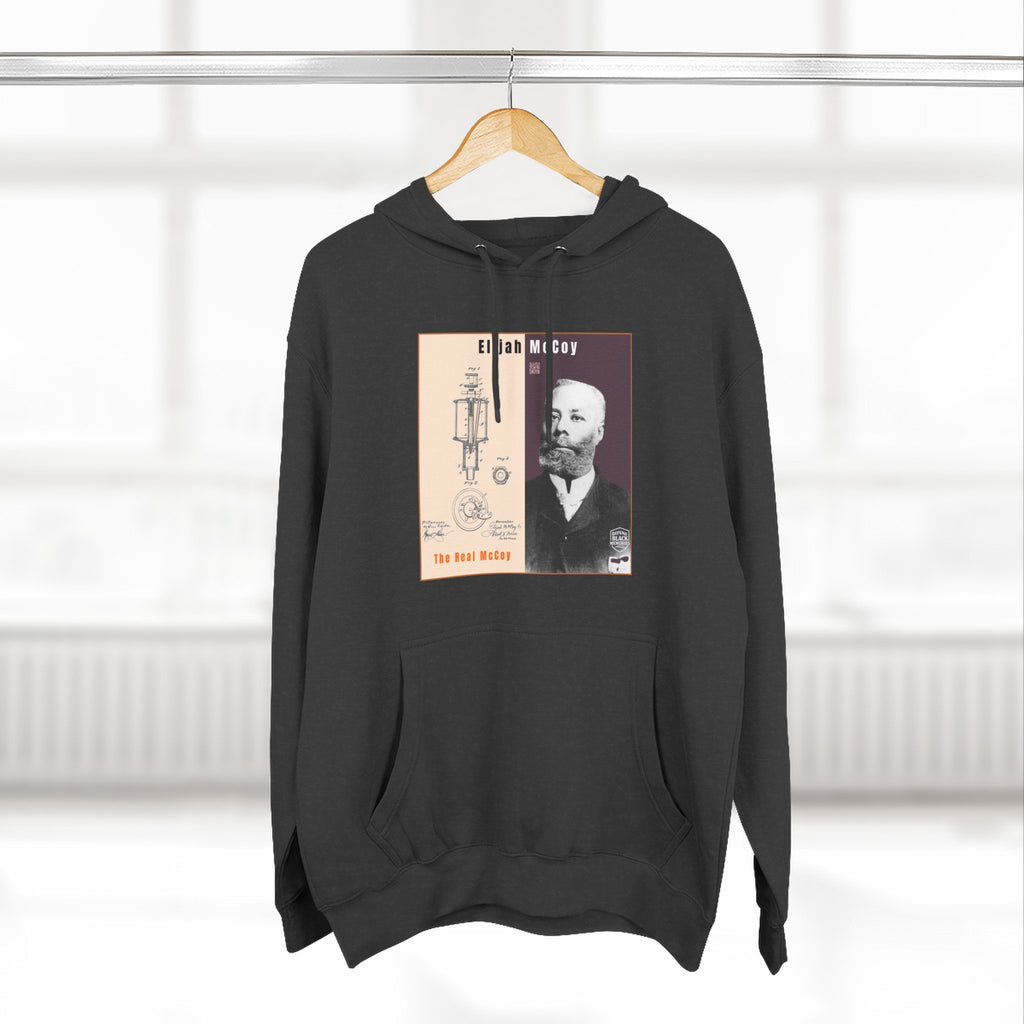 Elijah McCoy Three-Panel Design Hoodie-Historic Black Portrait Pullover (City Champs)