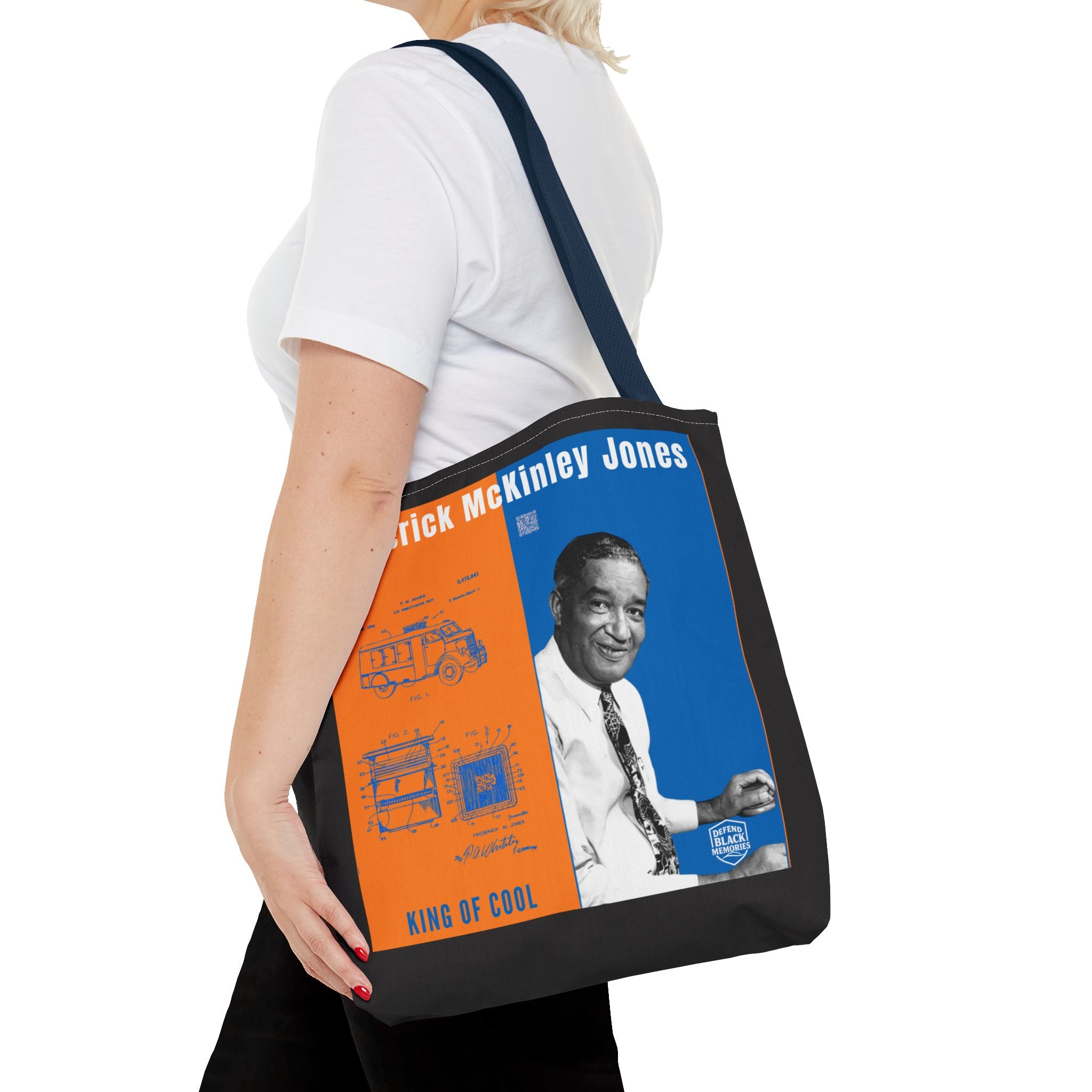 Frederick McKinley Jones, Historical Portrait Tote Bag (Black)