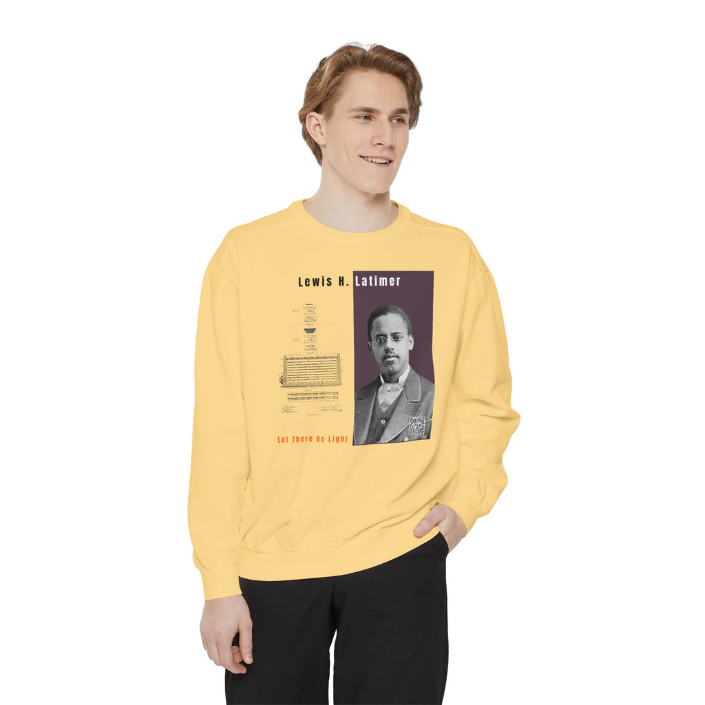 Defend Black Memories: Lewis Latimer Unisex Garment-Dyed Sweatshirt