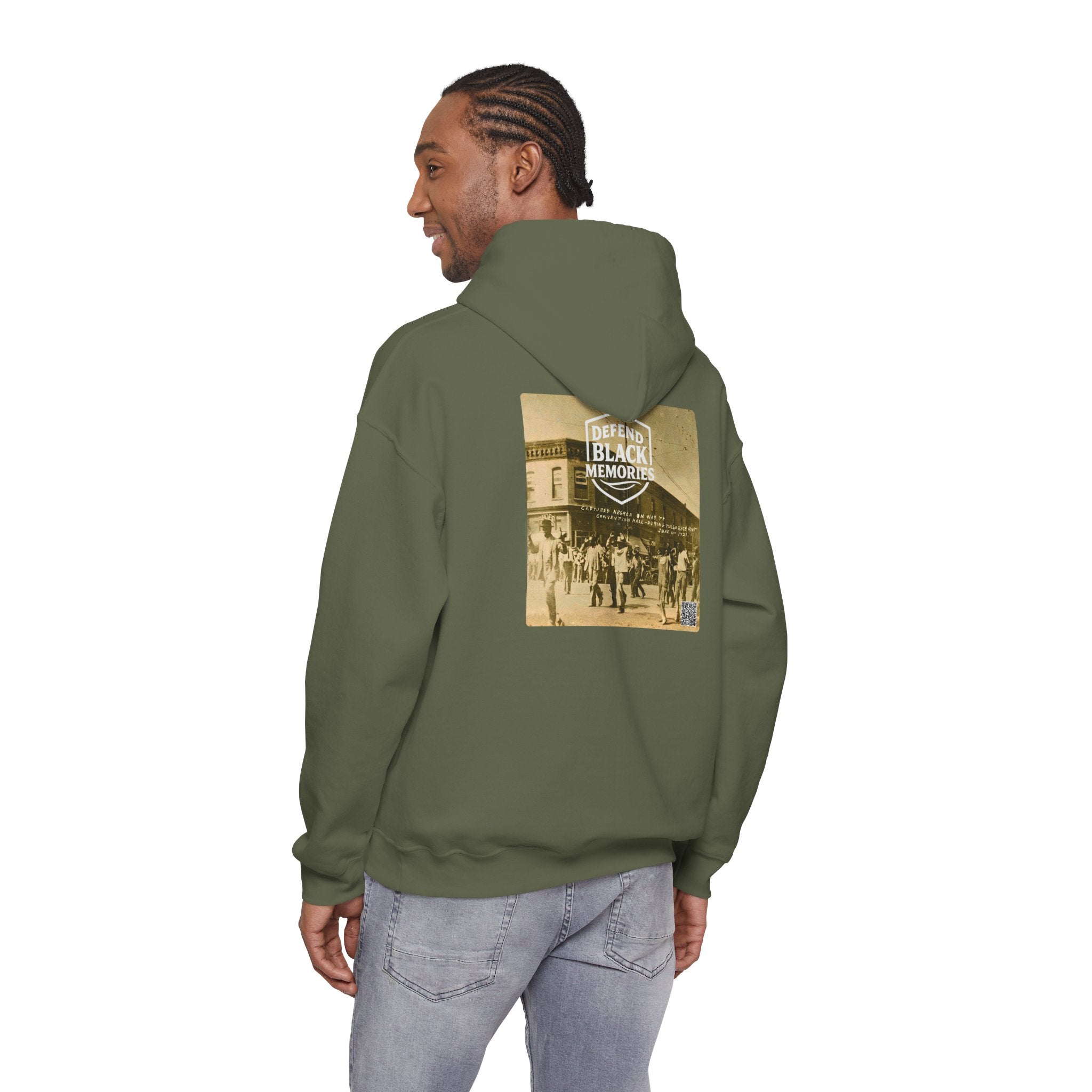 Tulsa Race Massacre, Historical Portrait Hoody, w/Back Graphic