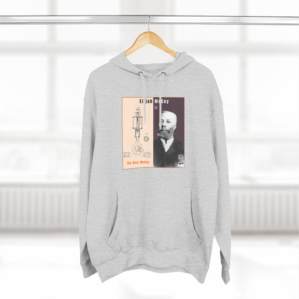 Elijah McCoy Three-Panel Design Hoodie-Historic Black Portrait Pullover (City Champs)