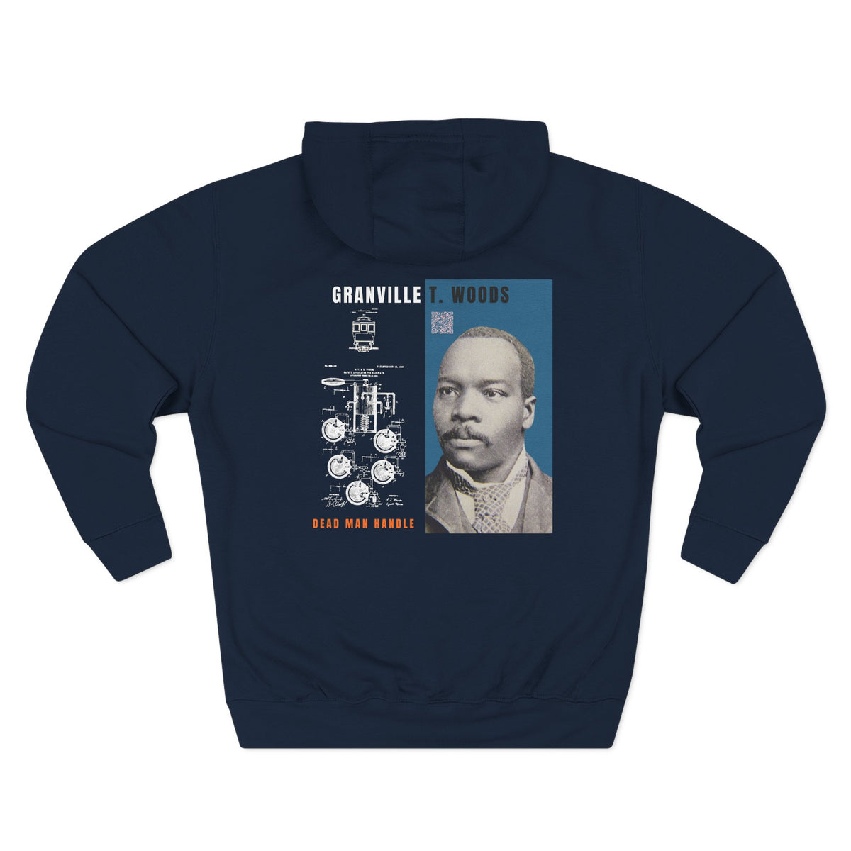 Granville T. Woods, 2 Side, Three-Panel Fleece Hoodie
