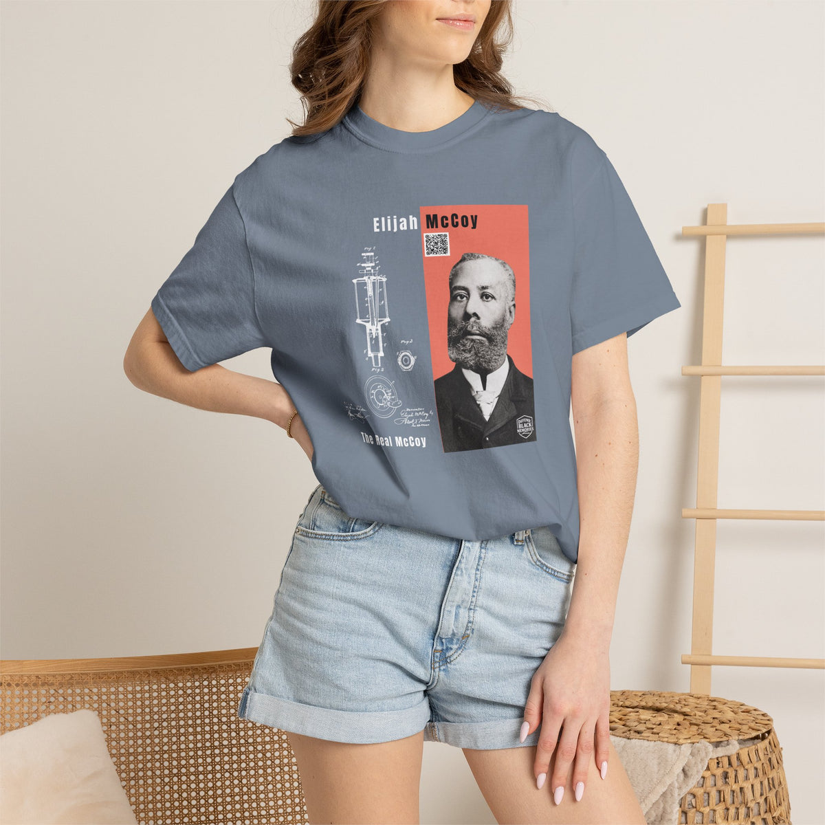 Elijah McCoy Portrait T-Shirt – Historical Inventor Graphic Tee (City Champs)