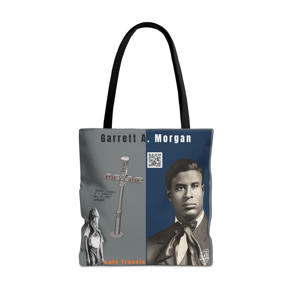 Garrett A. Morgan Historical Portrait Tote Bag (White)