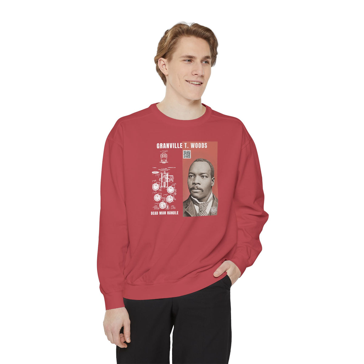 Granville T. Woods, Unisex, Historical Portrait Crewneck Sweatshirt (City Champs)