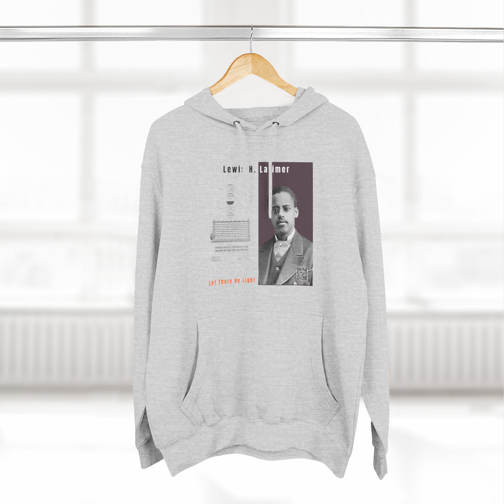 Defend Black Memories: Lewis H. Latimer Three-panel Historical Black Portrait Hoodie