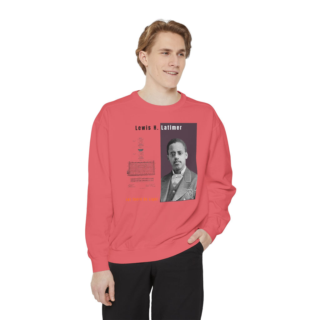 Defend Black Memories: Lewis Latimer Unisex Garment-Dyed Sweatshirt