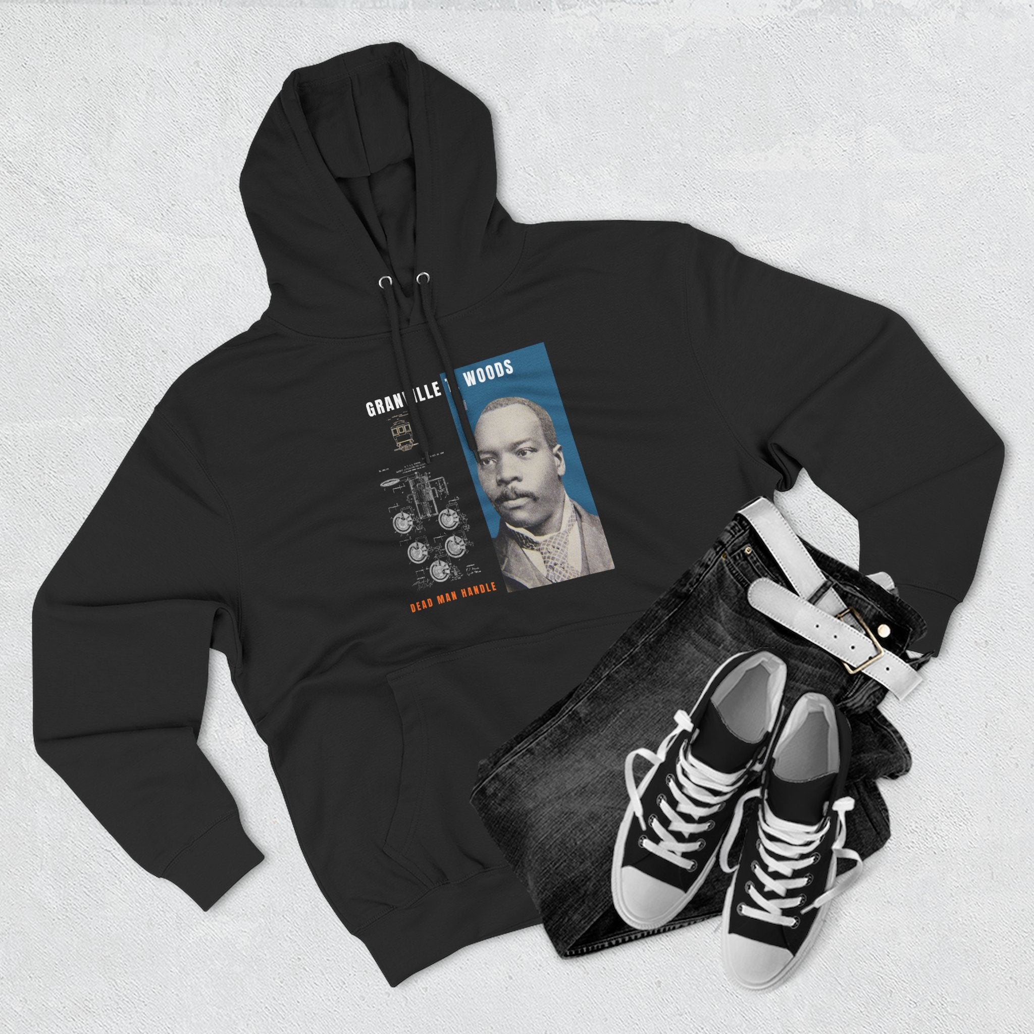 Granville T. Woods, Three-panel Historical Portrait Hoodie (City Champs)