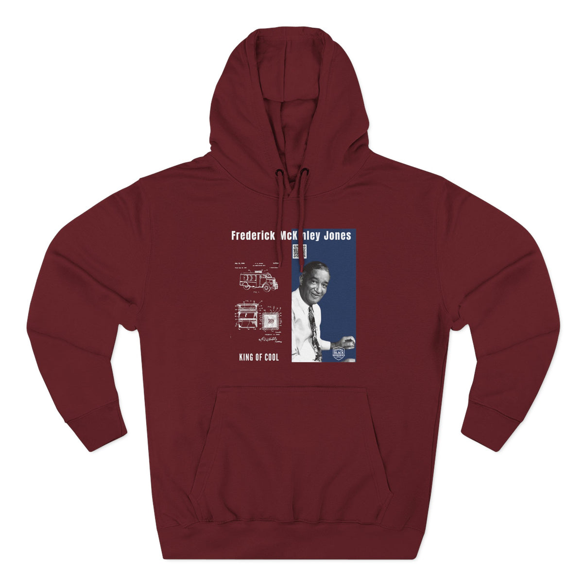 Frederick McKinley Jones, Unisex, Three-panel Historical Portrait Hoodie (City Champs)