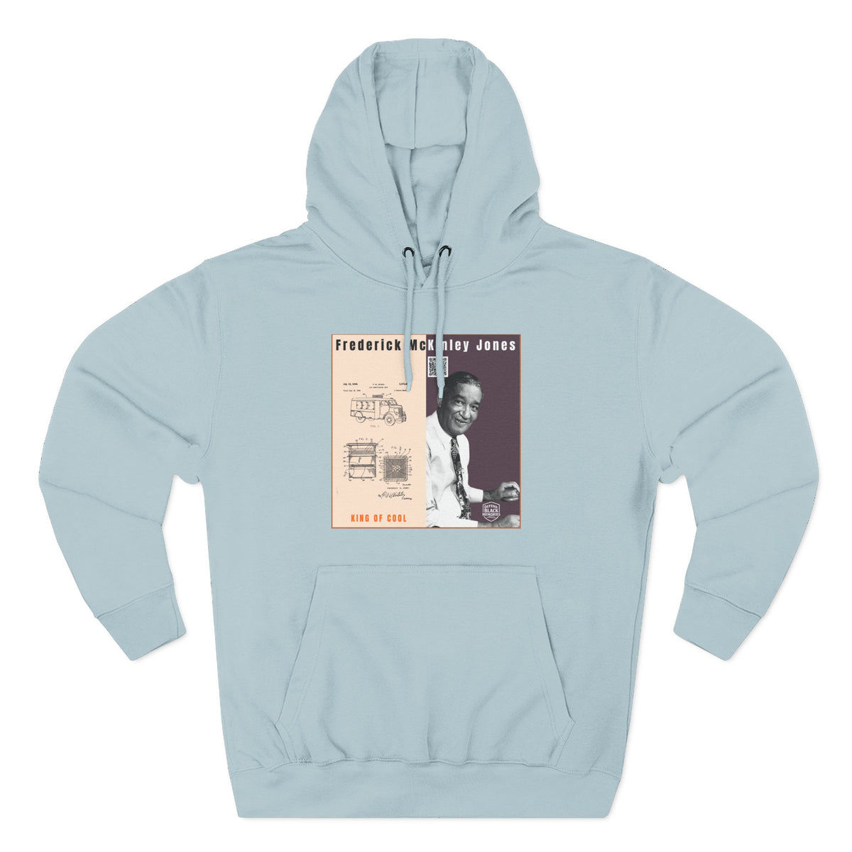 Frederick McKinley Jones, Unisex, Three-panel Historical Portrait Hoodie (City Champs)