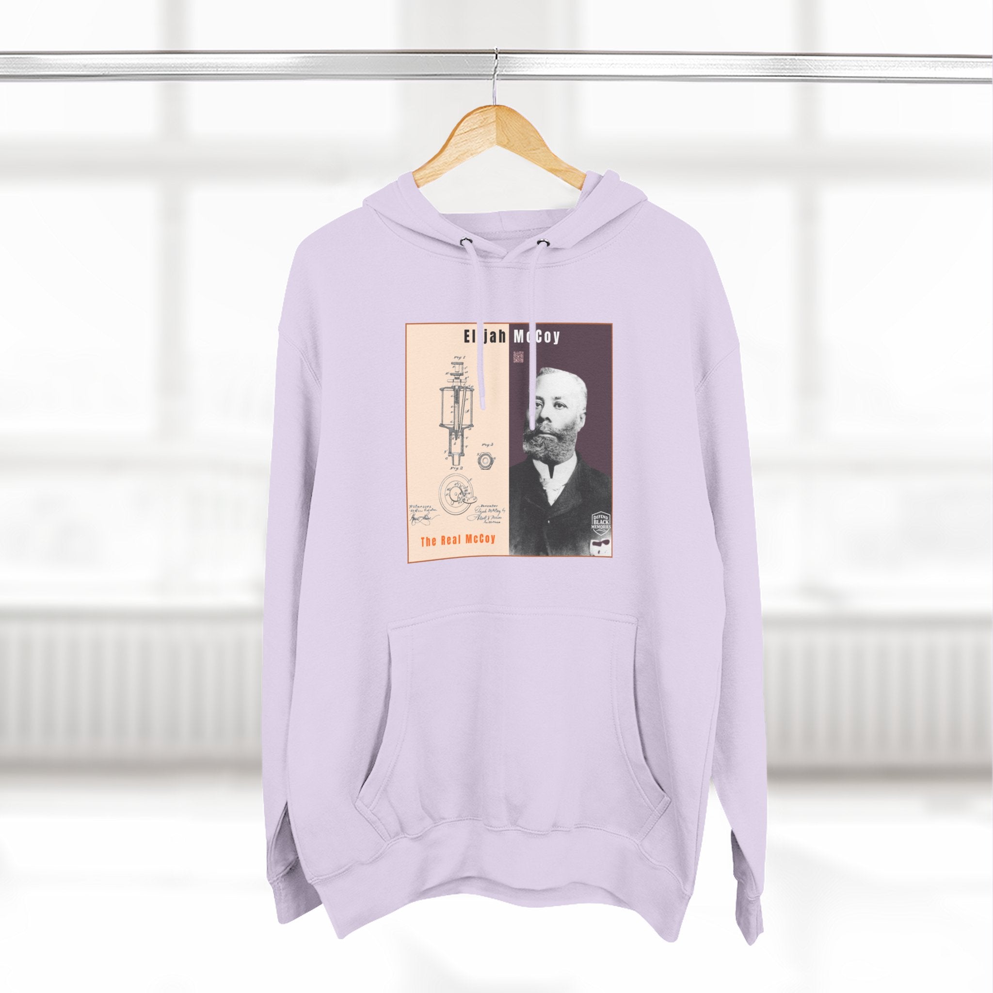 Elijah McCoy Three-Panel Design Hoodie-Historic Black Portrait Pullover (City Champs)
