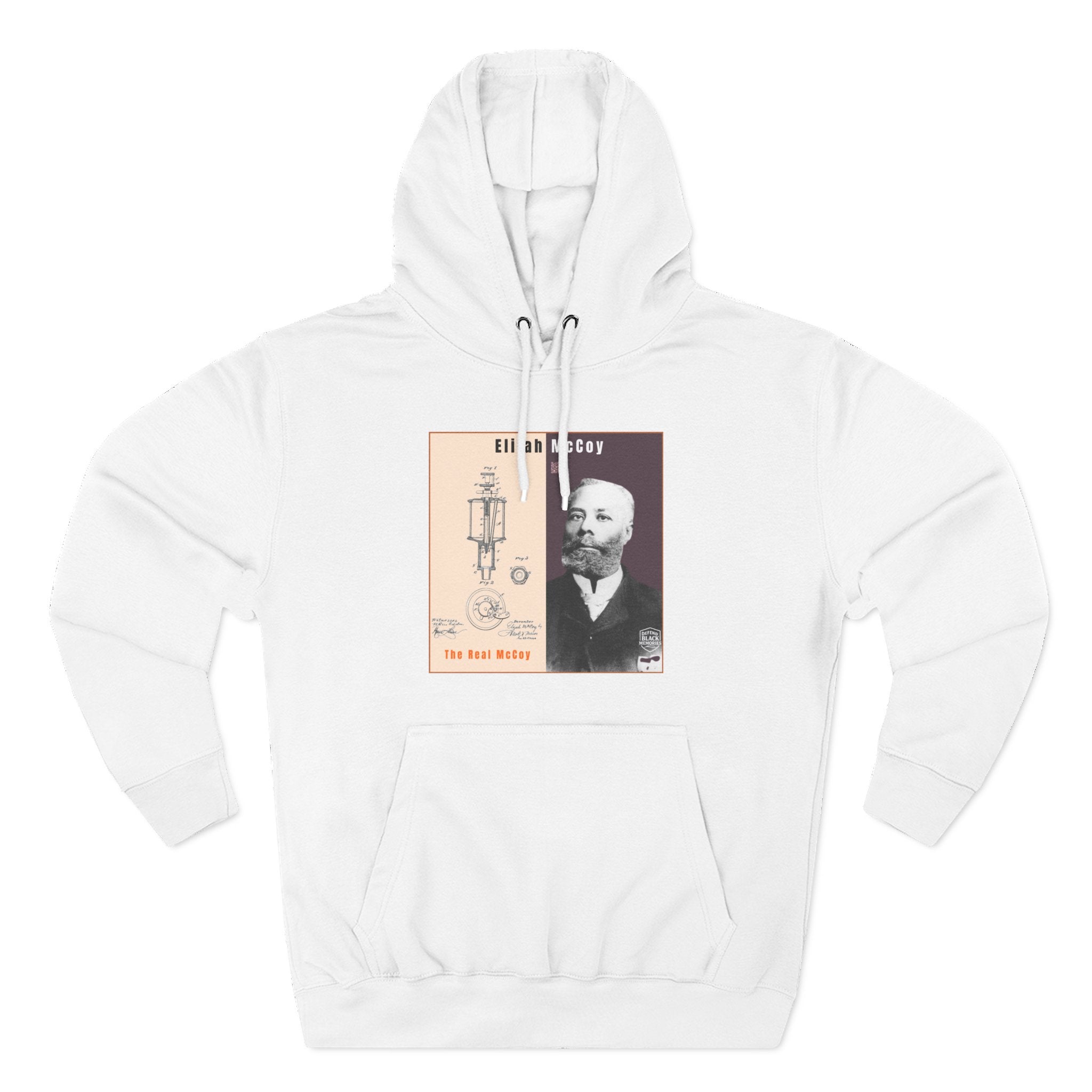 Elijah McCoy Three-Panel Design Hoodie-Historic Black Portrait Pullover (City Champs)