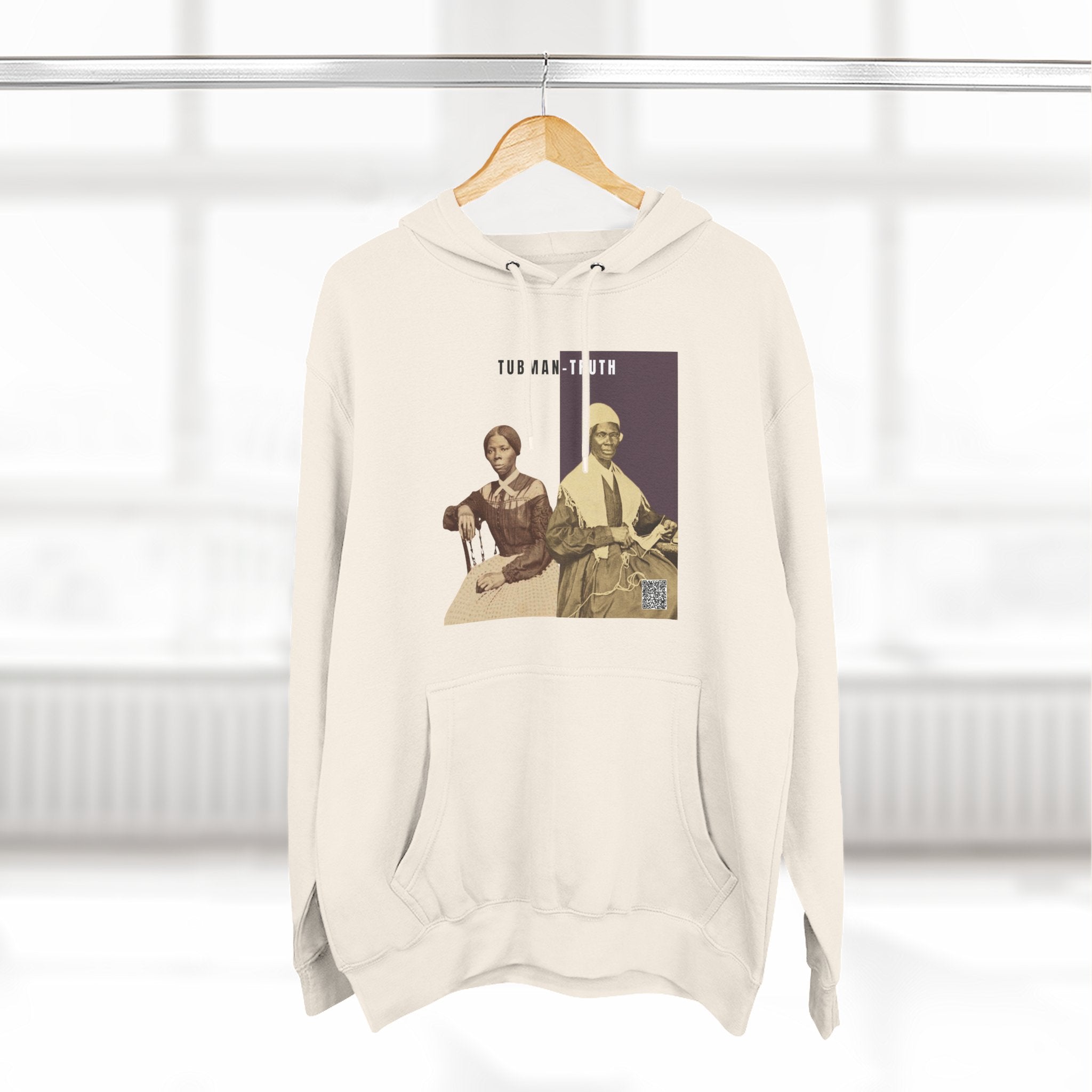 Tubman-Truth Three-panel, Historical Portrait Hoodie
